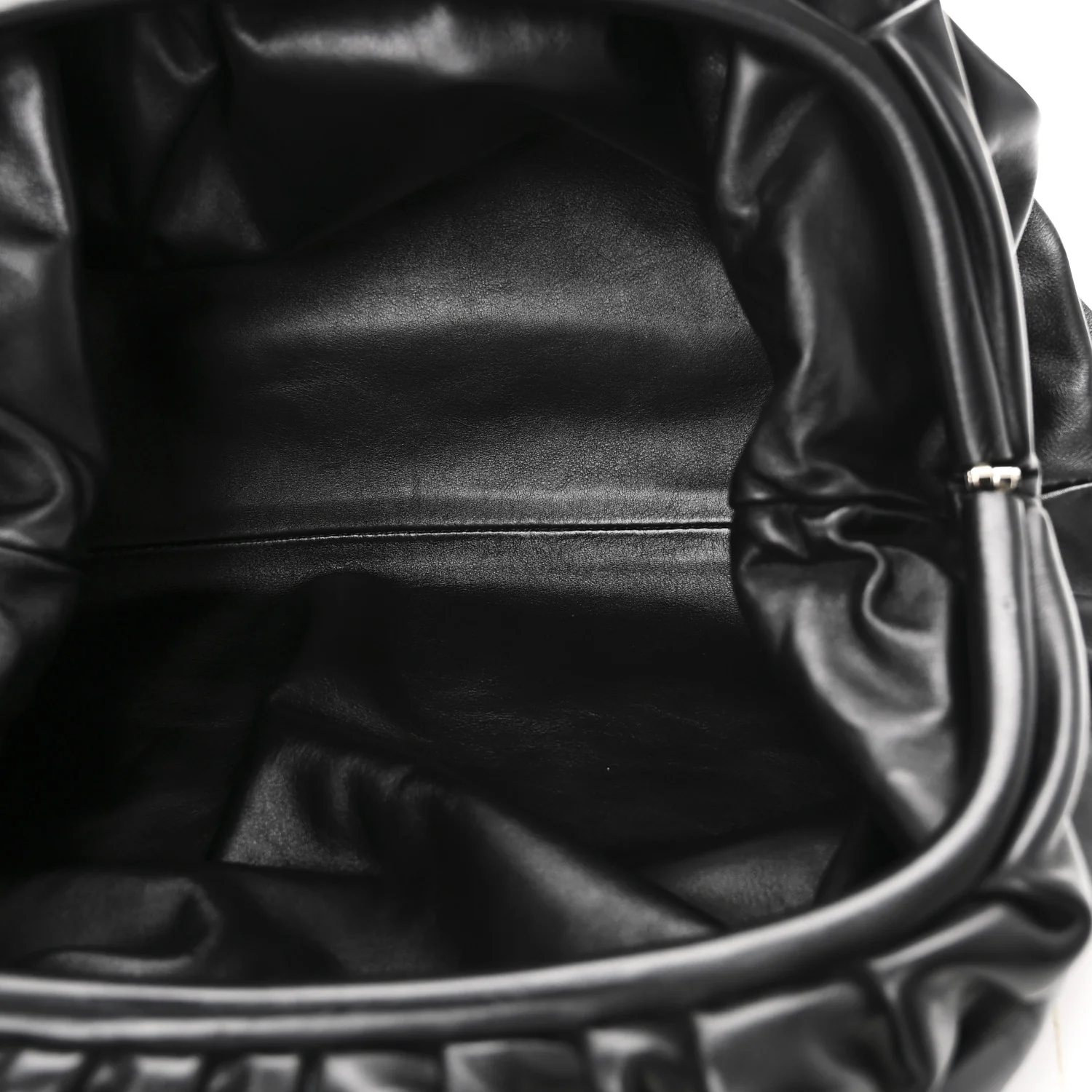 Smooth Butter Calf The Pouch Oversized Clutch Black - Image 5