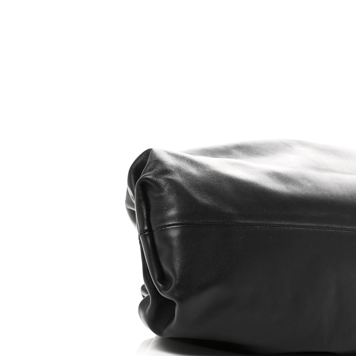 Smooth Butter Calf The Pouch Oversized Clutch Black - Image 8
