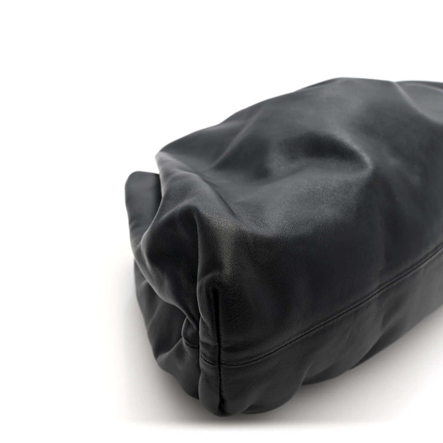 Smooth Butter Calf The Pouch Oversized Clutch Black - Image 8