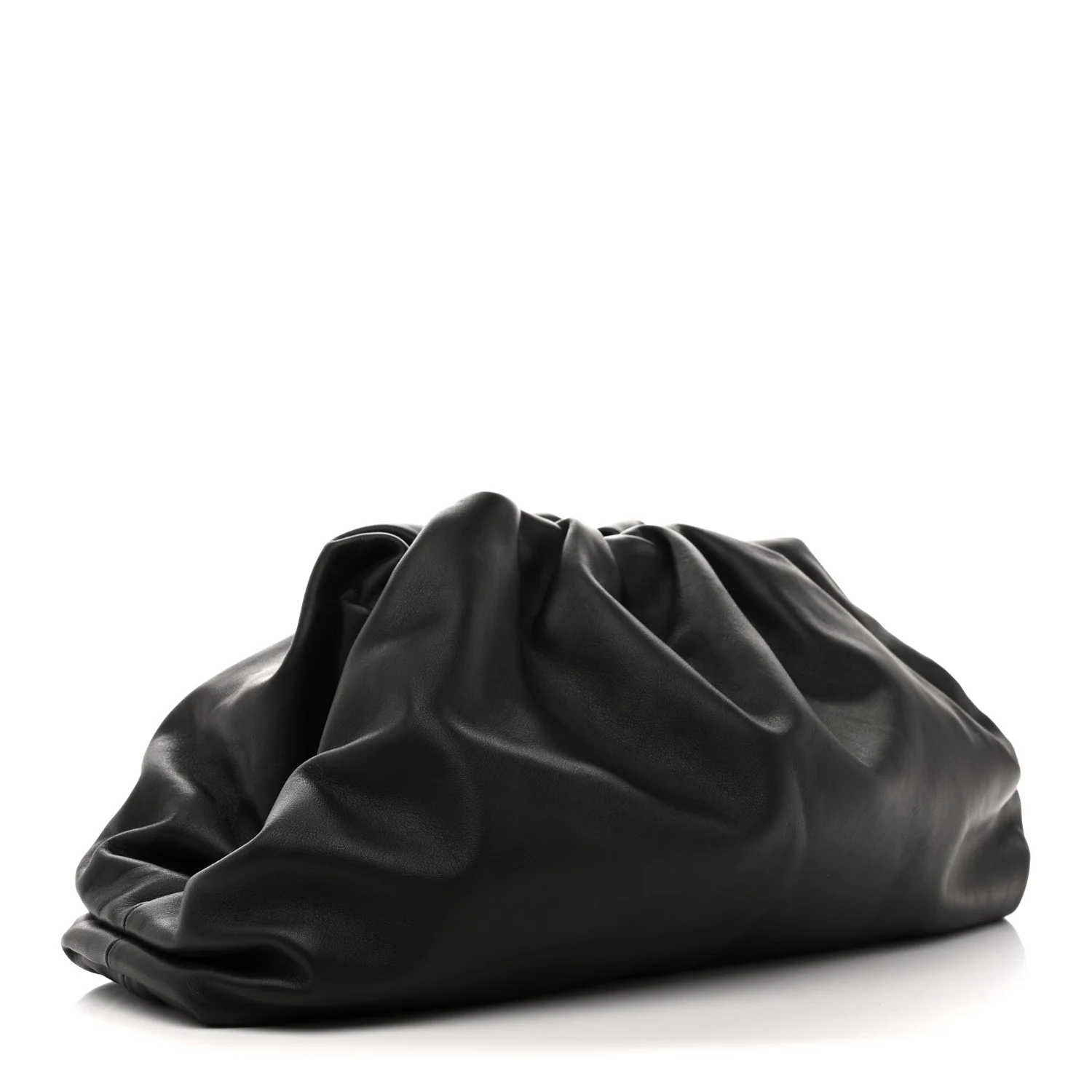 Smooth Butter Calf The Pouch Oversized Clutch Black - Image 3