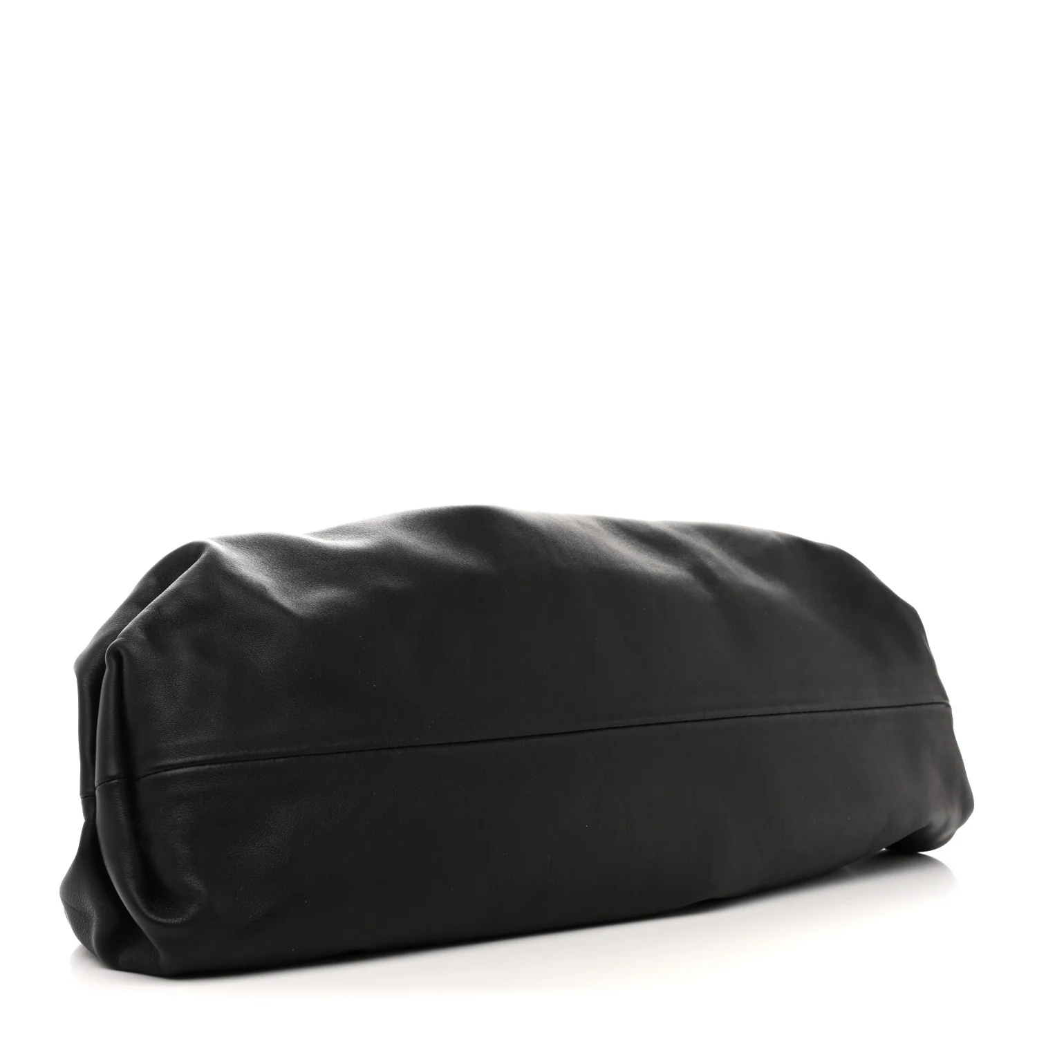 Smooth Butter Calf The Pouch Oversized Clutch Black - Image 4