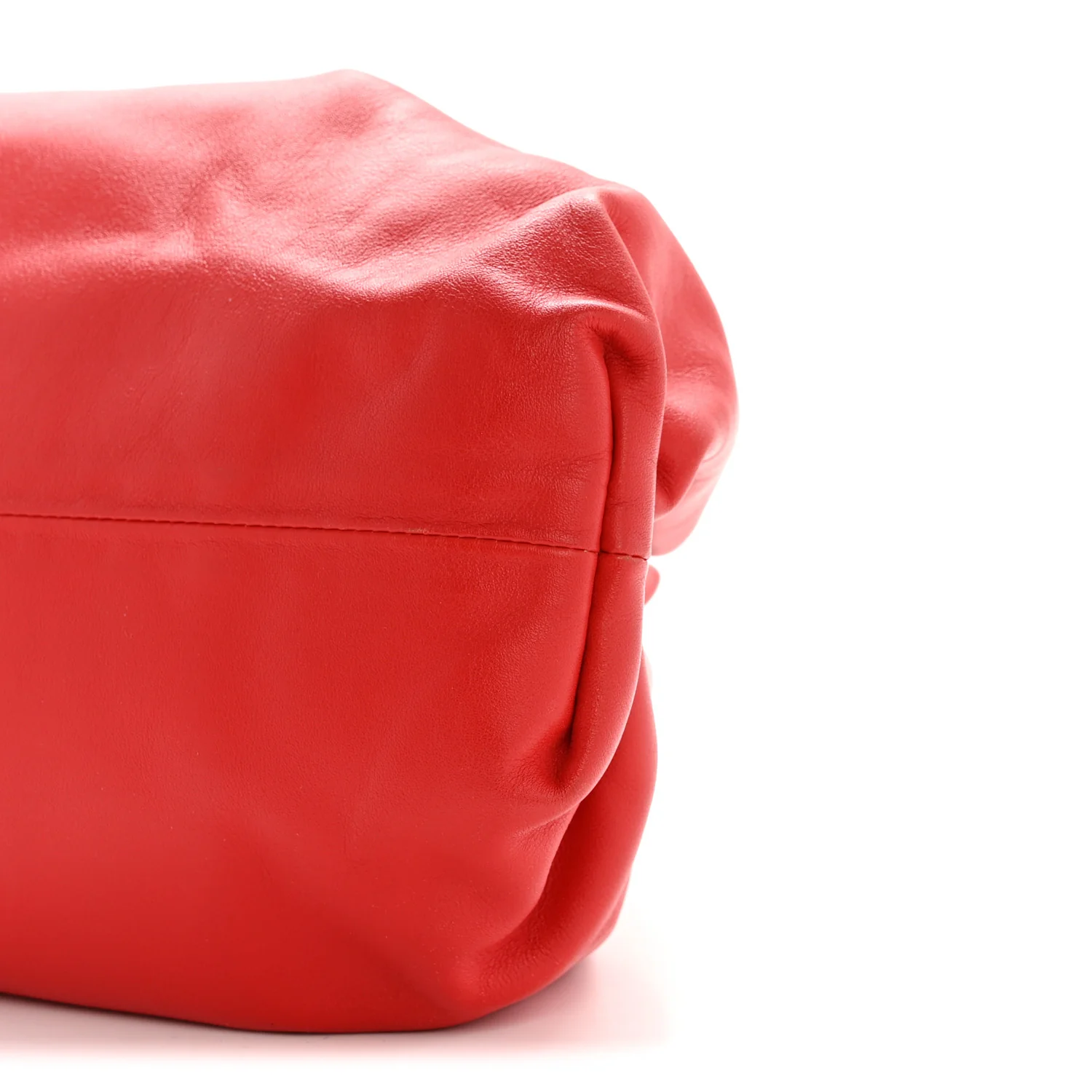 Smooth Butter Calf The Pouch Oversized Clutch Bright Red - Image 10