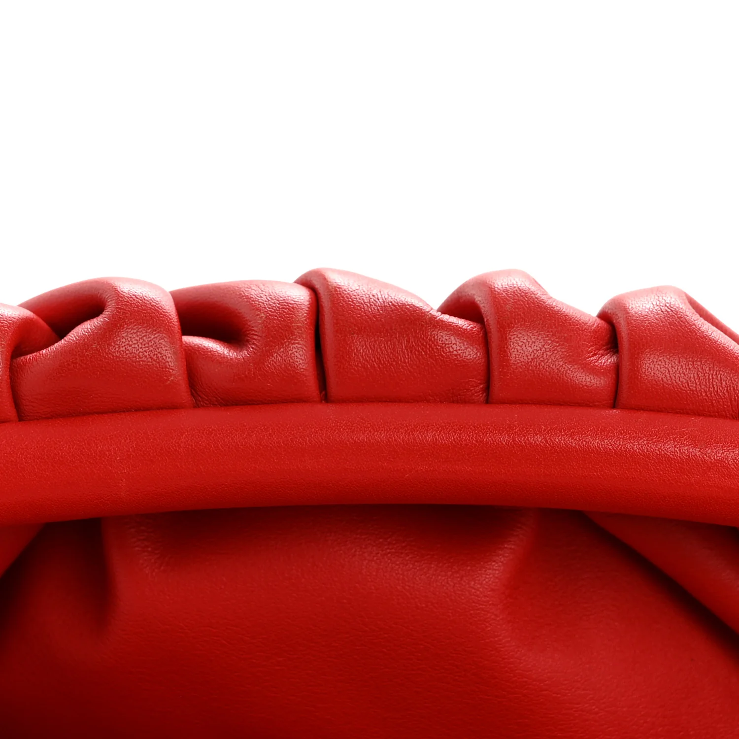 Smooth Butter Calf The Pouch Oversized Clutch Bright Red - Image 11