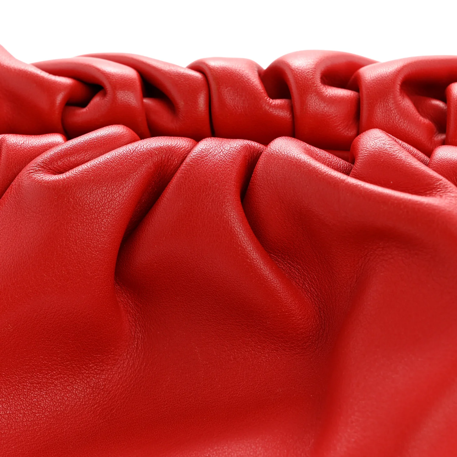 Smooth Butter Calf The Pouch Oversized Clutch Bright Red - Image 12