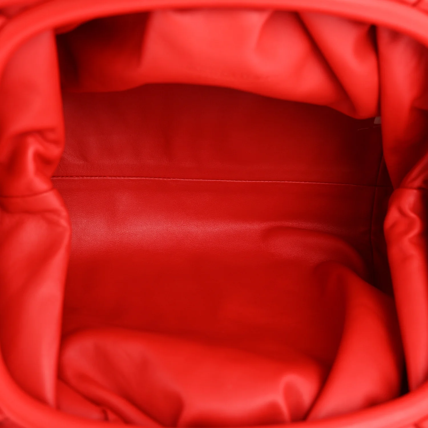 Smooth Butter Calf The Pouch Oversized Clutch Bright Red - Image 5