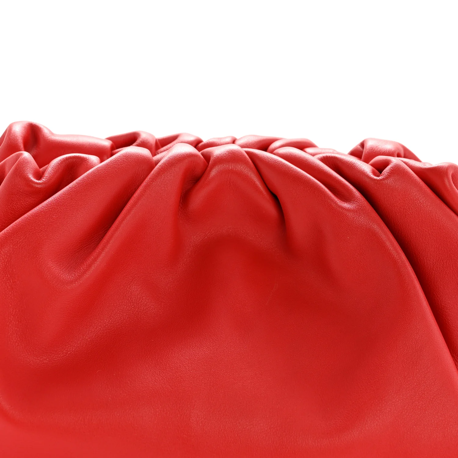 Smooth Butter Calf The Pouch Oversized Clutch Bright Red - Image 8