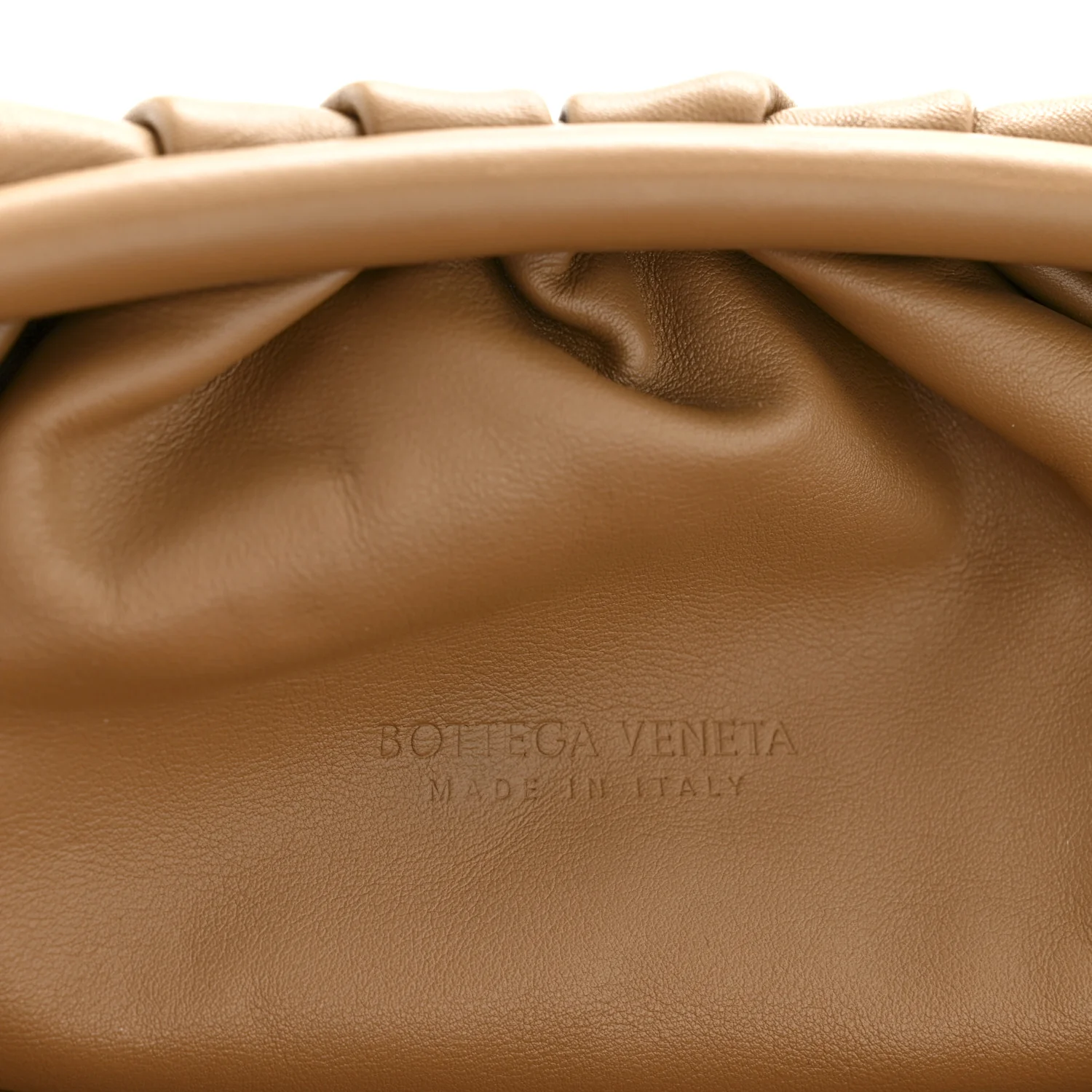 Smooth Butter Calf The Pouch Oversized Clutch Cammello - Image 6