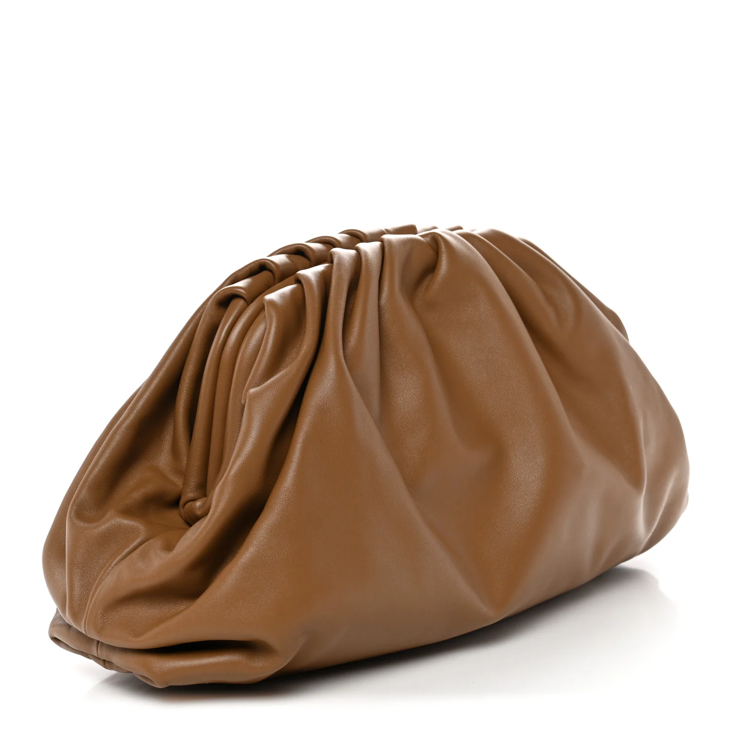 Smooth Butter Calf The Pouch Oversized Clutch Cammello - Image 2