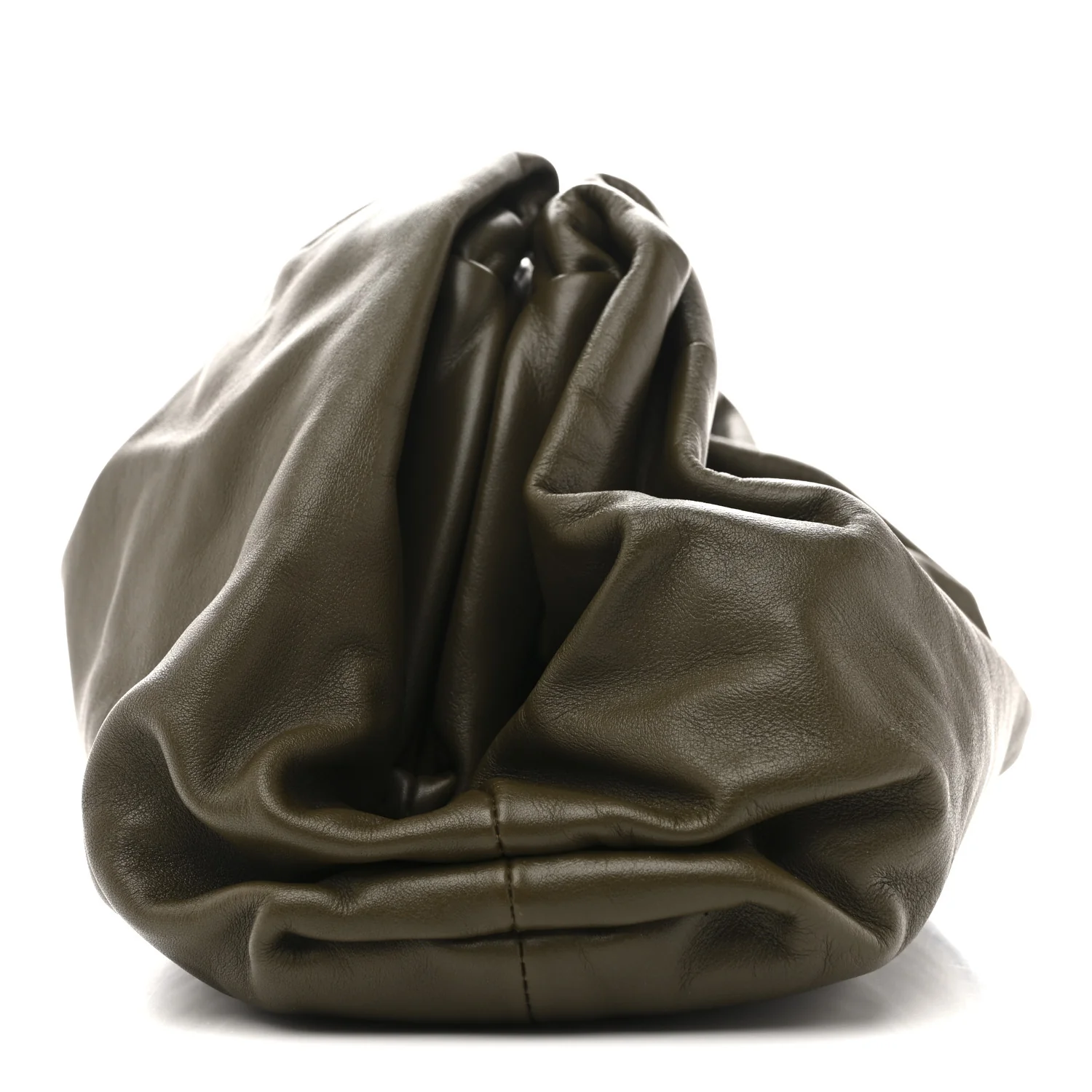 Smooth Butter Calf The Pouch Oversized Clutch Kaki Fondent - Image 10