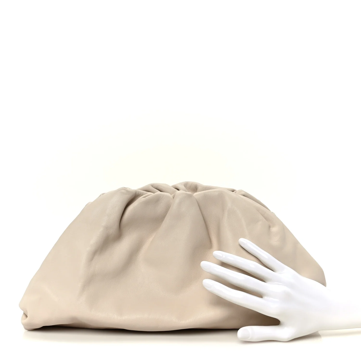Smooth Butter Calf The Pouch Oversized Clutch Mist - Image 2