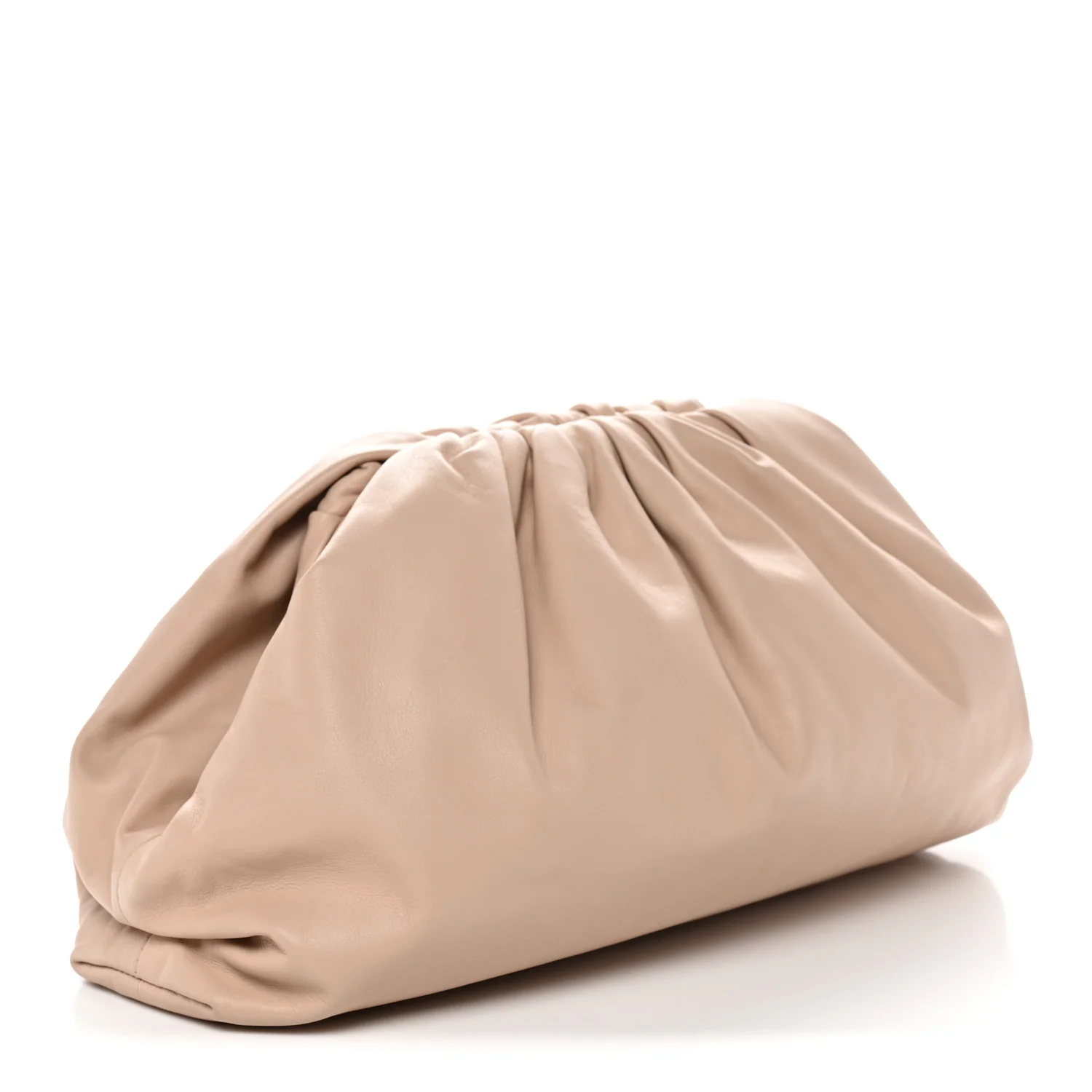 Smooth Butter Calf The Pouch Oversized Clutch Nude - Image 3