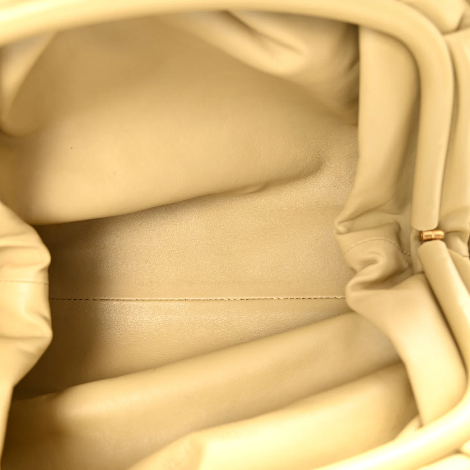 Smooth Butter Calf The Pouch Oversized Clutch Tapioca - Image 5