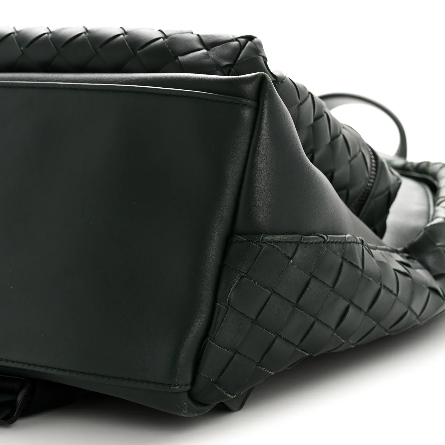 Smooth Calfskin Intrecciato Borsa Backpack Pine - Image 10