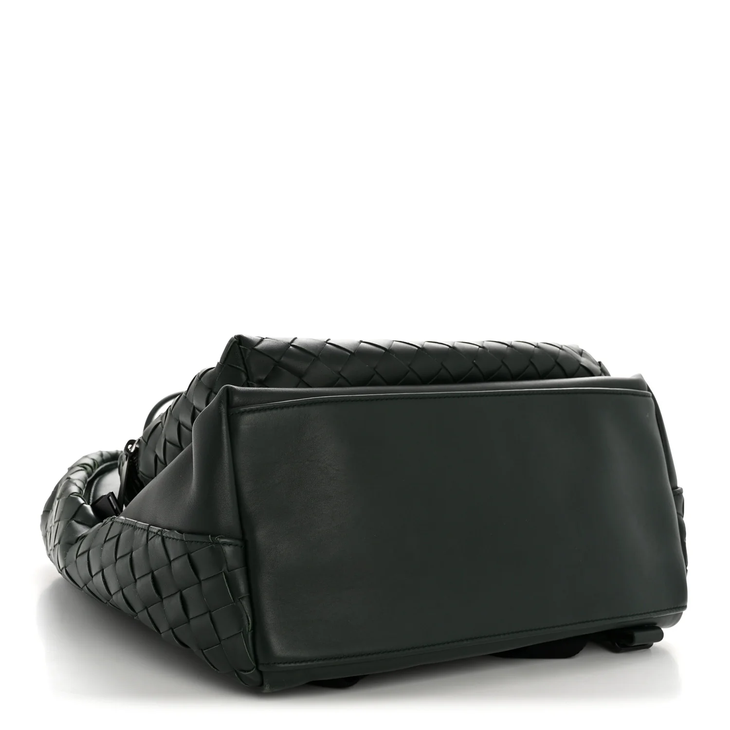 Smooth Calfskin Intrecciato Borsa Backpack Pine - Image 4