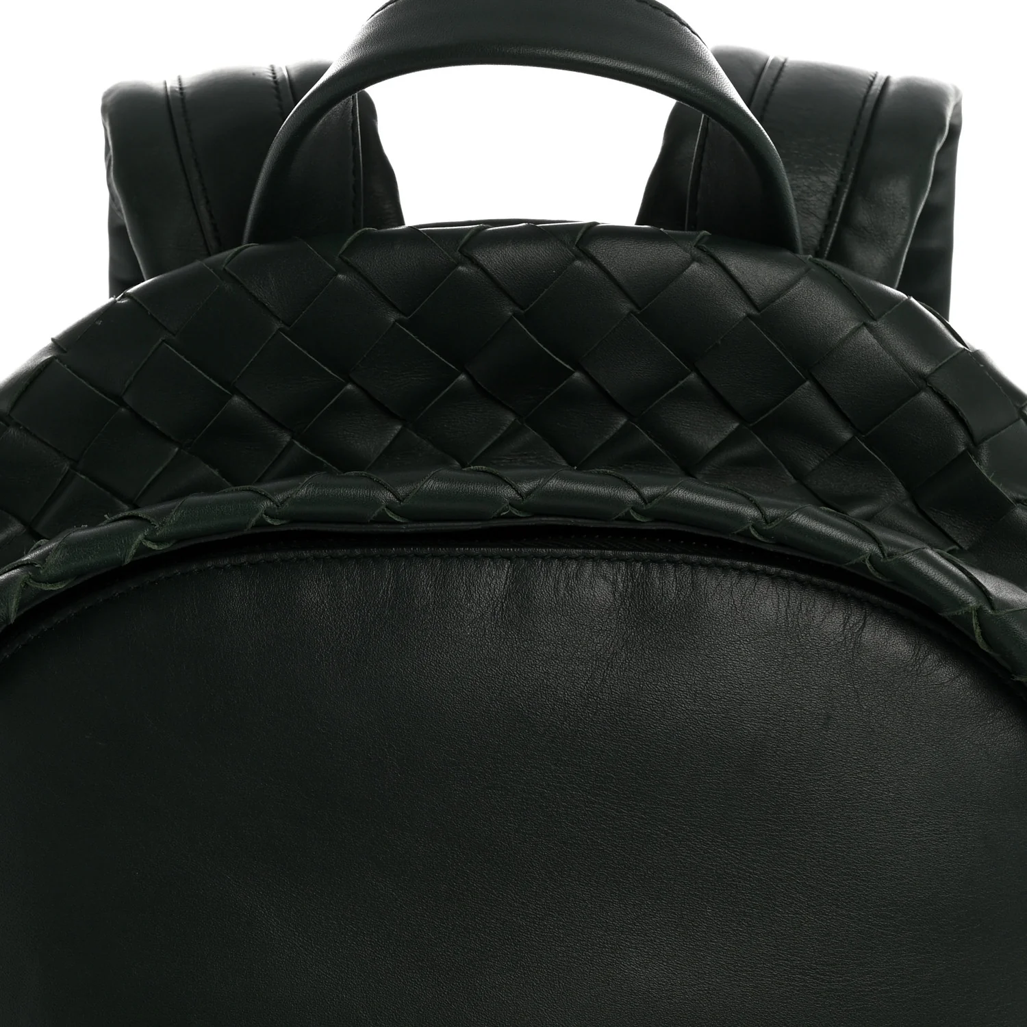 Smooth Calfskin Intrecciato Borsa Backpack Pine - Image 8