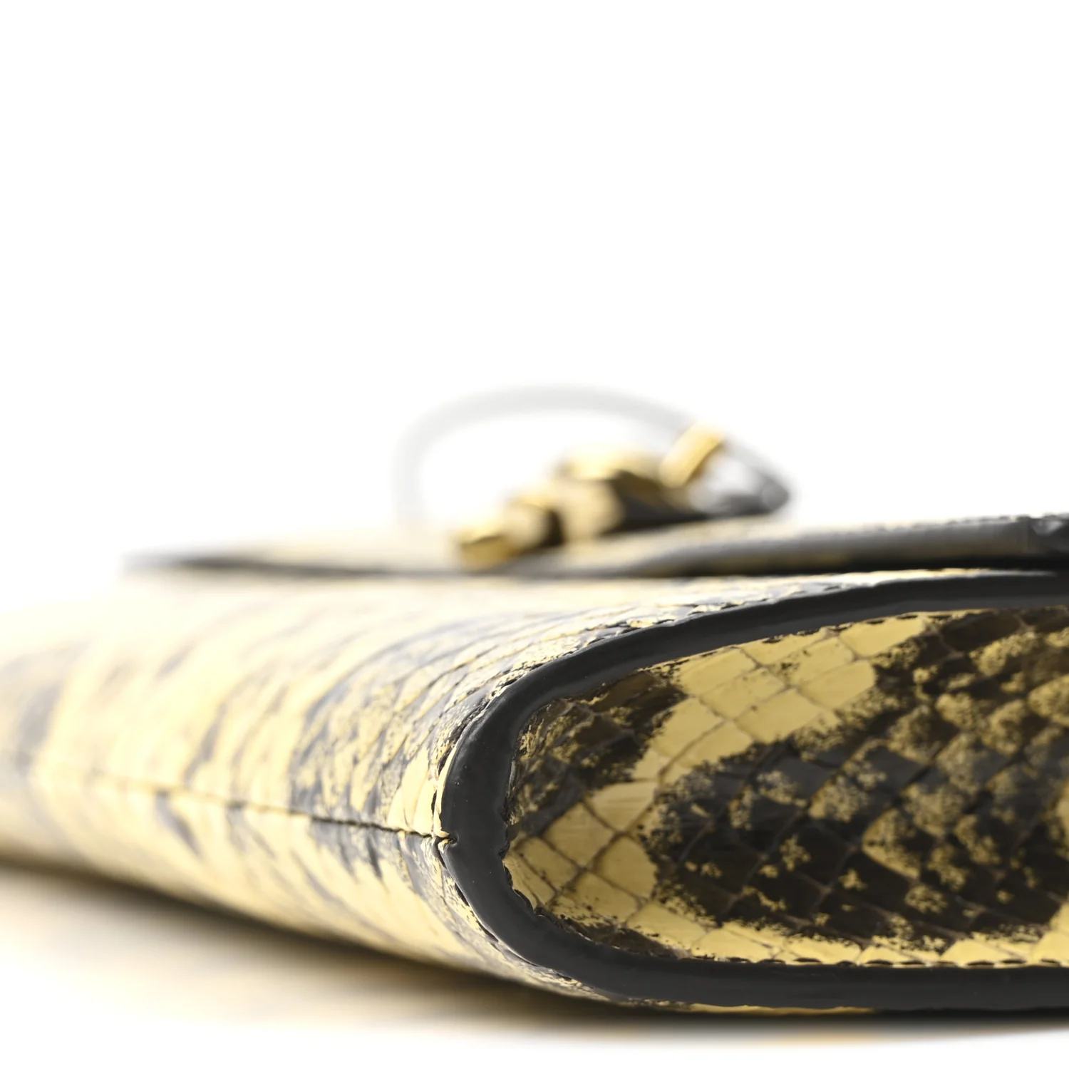 Snakeskin Long Andiamo Top Handle Clutch - Image 10