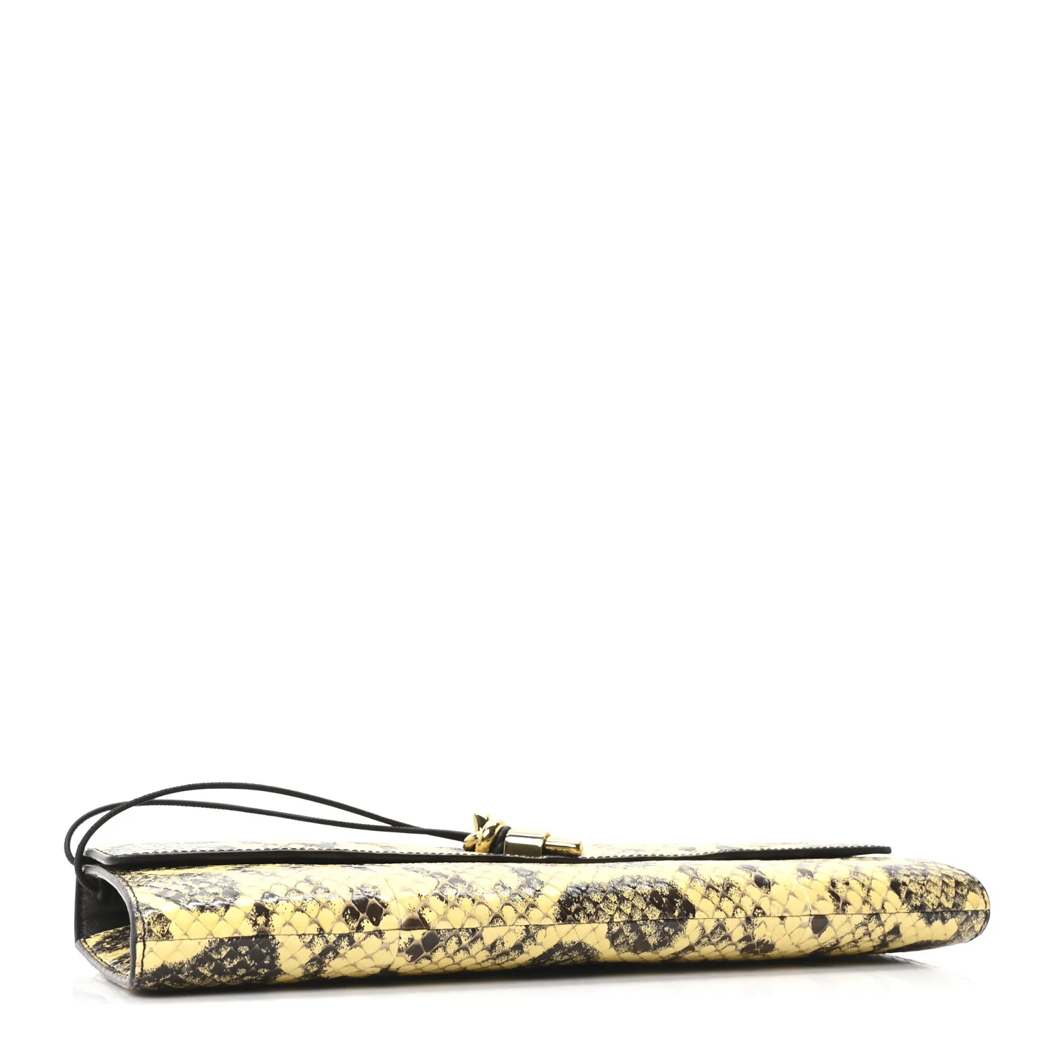 Snakeskin Long Andiamo Top Handle Clutch - Image 4