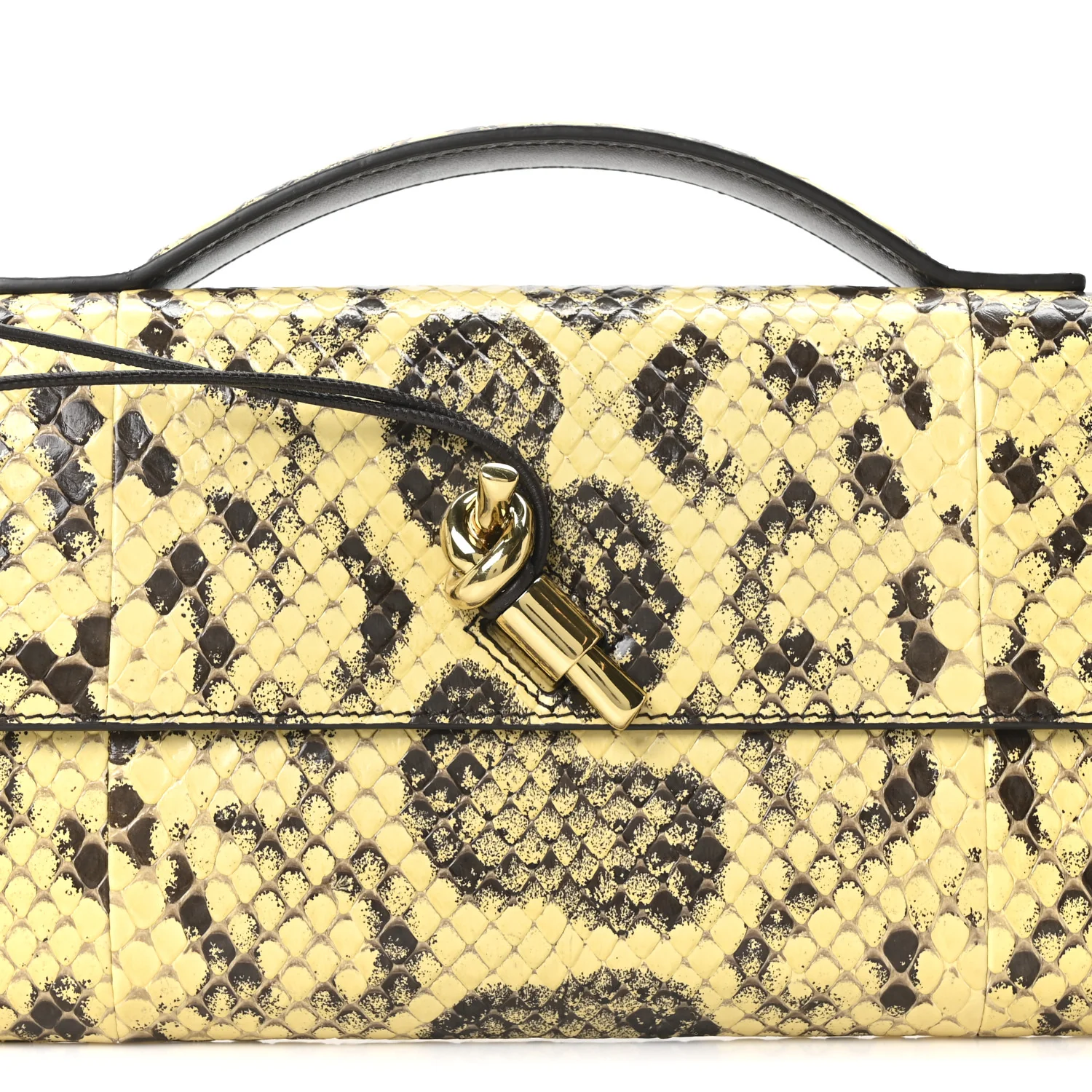 Snakeskin Long Andiamo Top Handle Clutch - Image 8