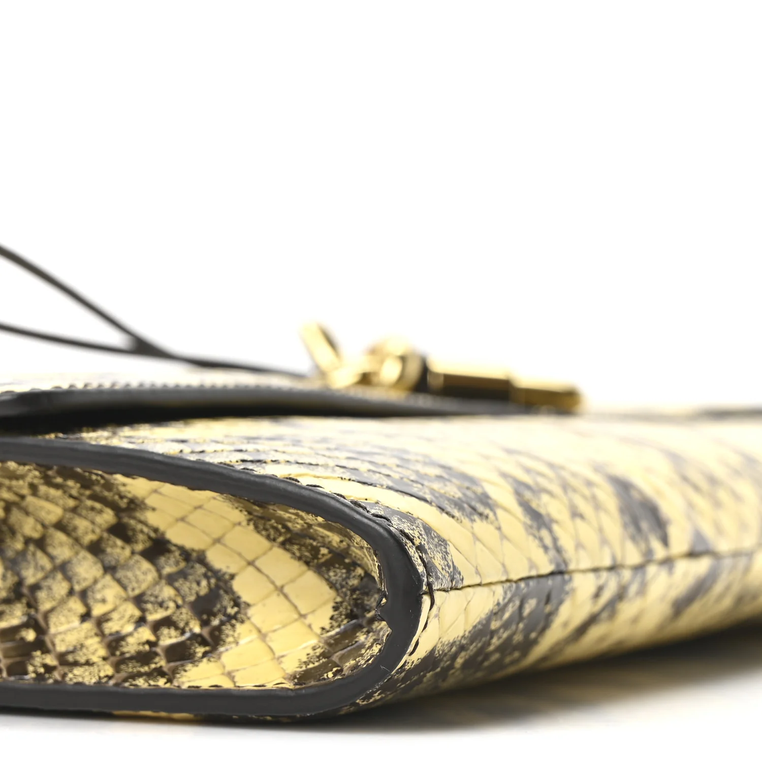 Snakeskin Long Andiamo Top Handle Clutch - Image 9