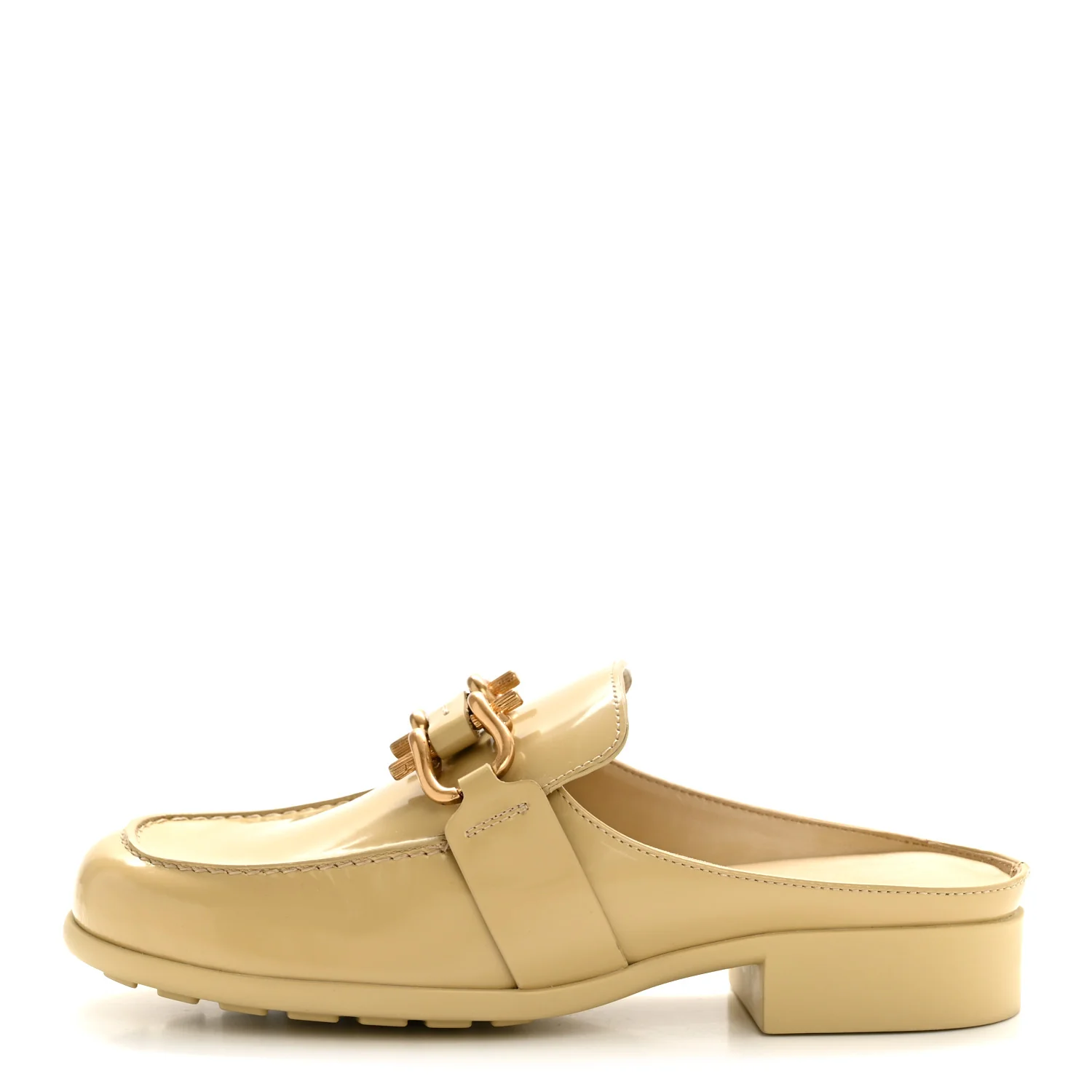 Soft Vinyl Calfskin Monsieur Loafers 38 Cane Sugar