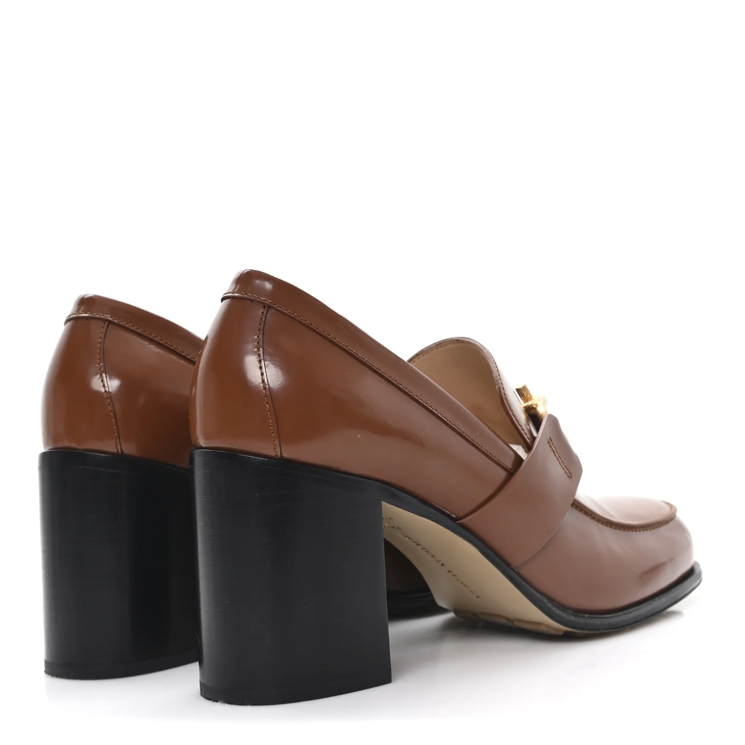 Soft Vinyl Monsieur 70mm Loafer Pumps 39.5 Brown Sugar - Image 5