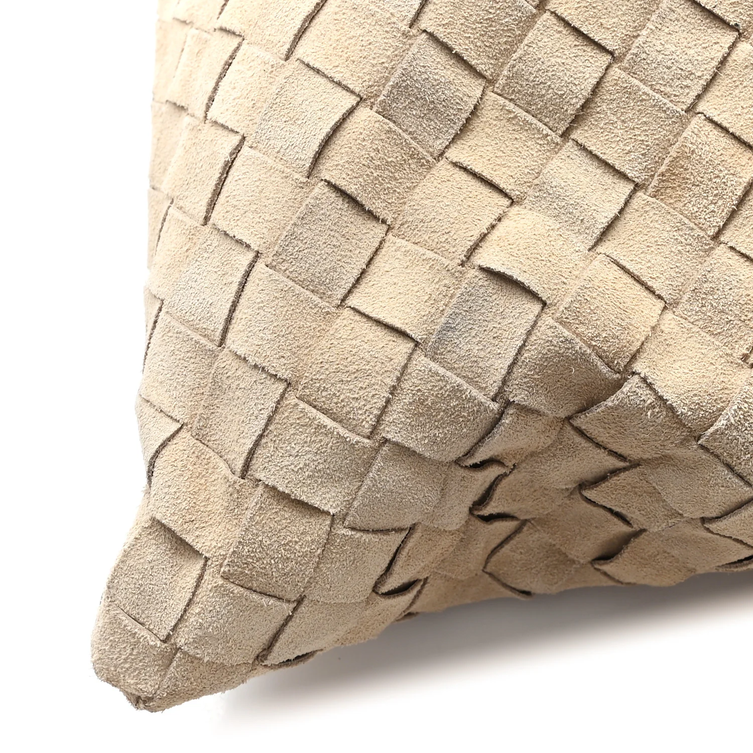 Suede Intrecciato Large Hop Ecru - Image 11