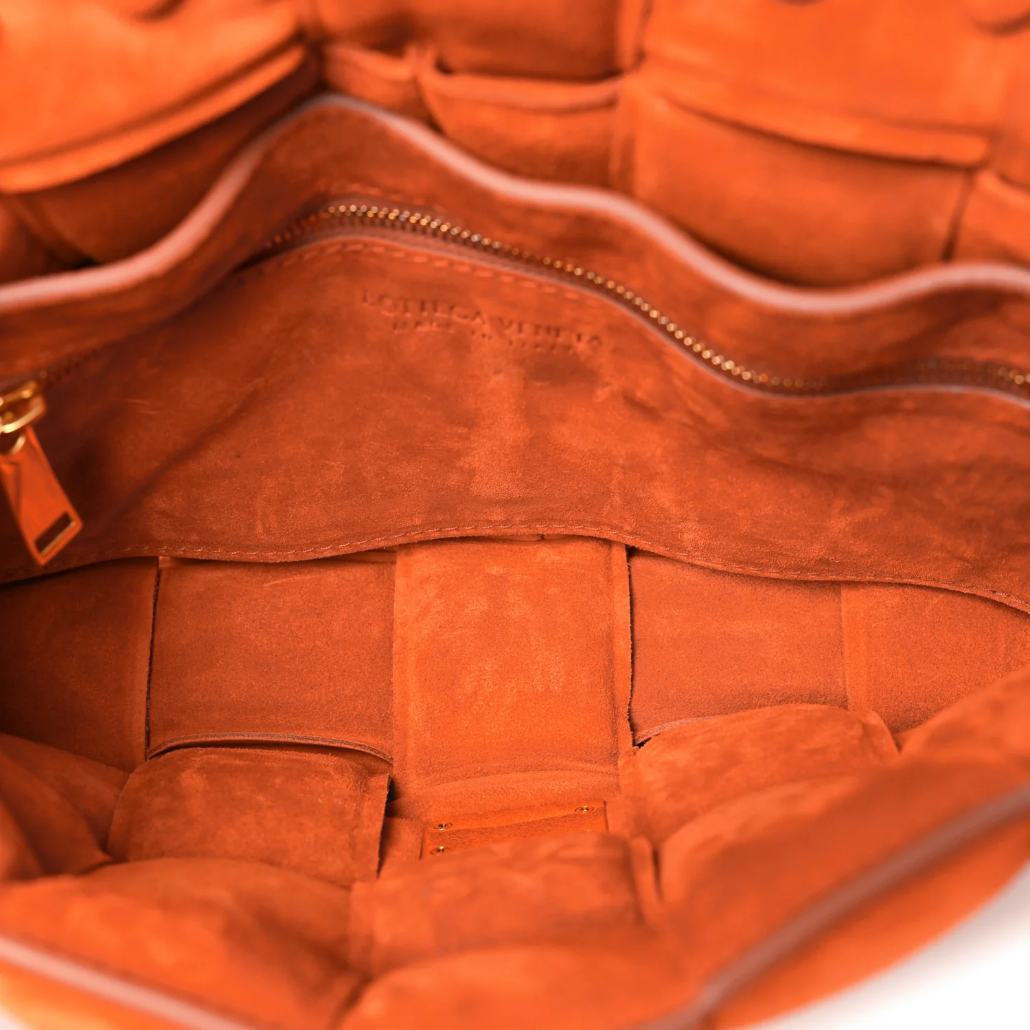 Suede Maxi Intrecciato Padded Chain Cassette Crossbody Bag Maple - Image 5