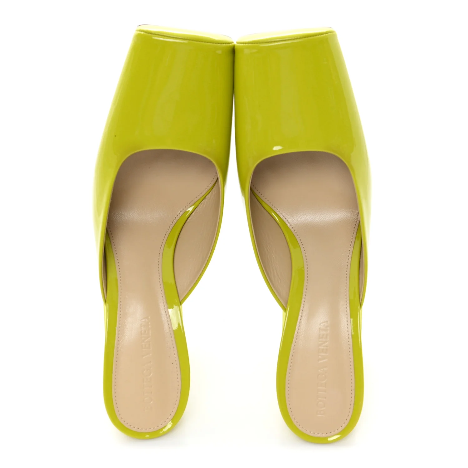 Supergloss Patent Tower 90mm Mule Pumps 38 Kiwi - Image 2