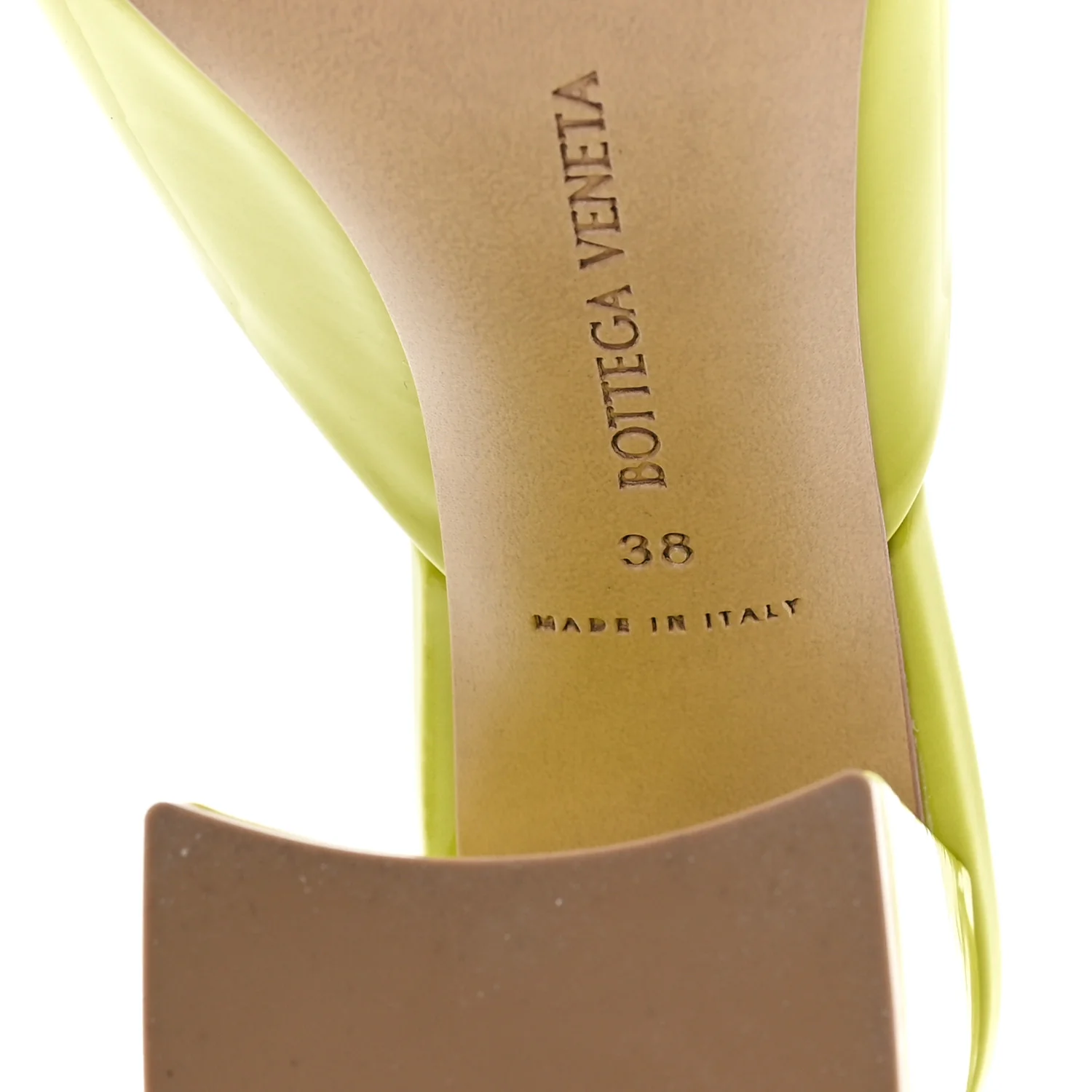 Supergloss Patent Tower 90mm Mule Pumps 38 Kiwi - Image 8