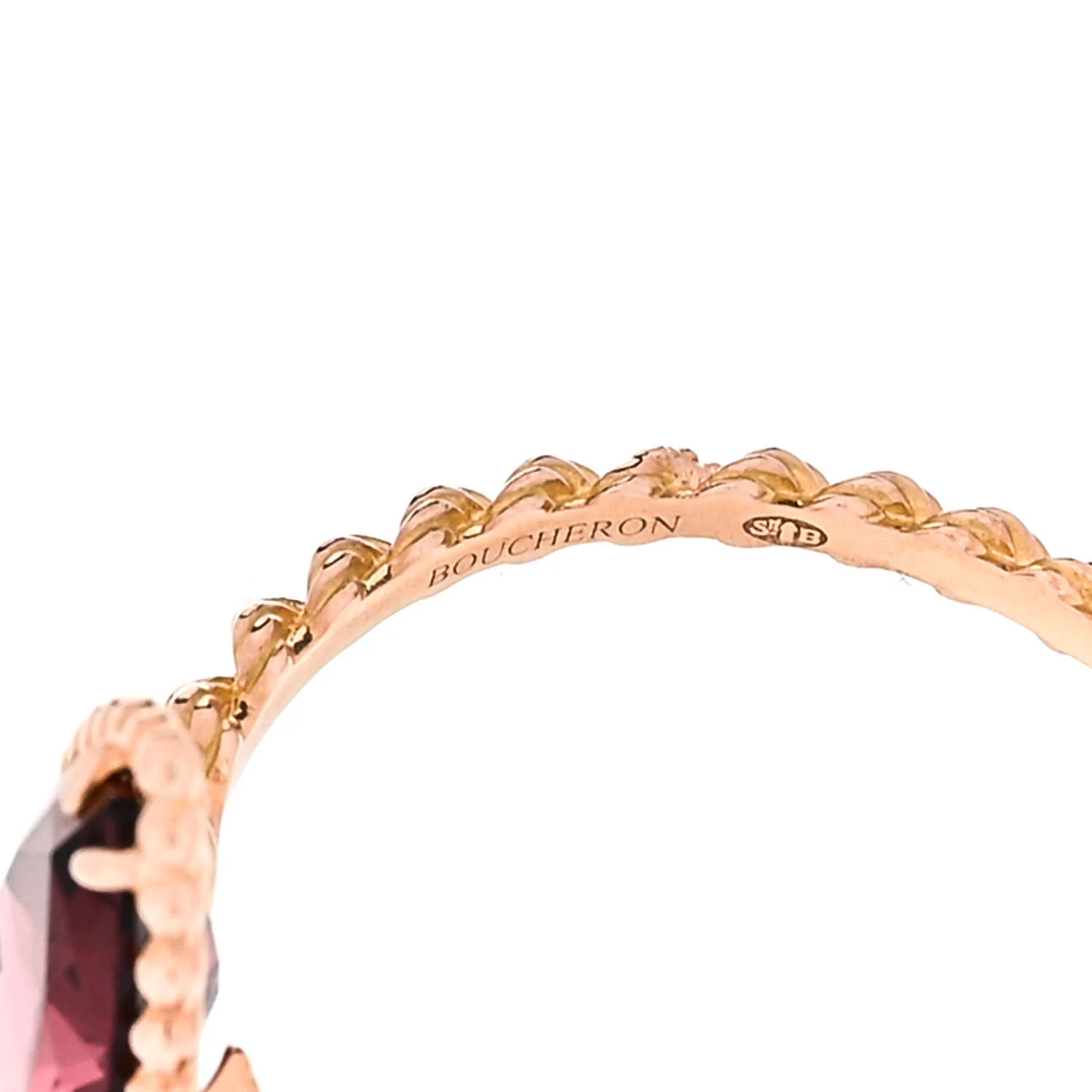 18K Rose Gold Rhodolite Small Serpent Boheme Ring 59 8.75 - Image 5
