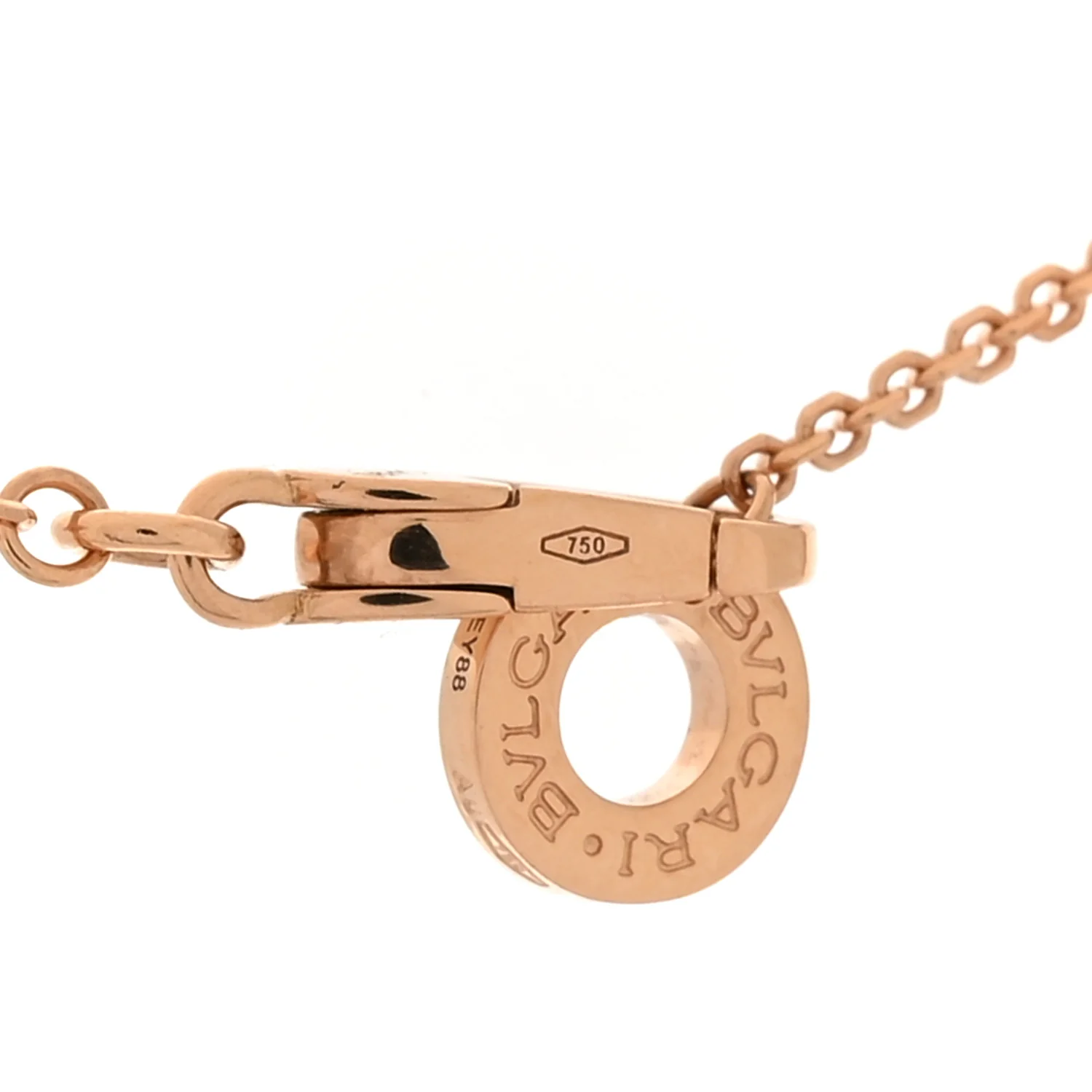 18K Rose Gold Diamond Mother of Pearl Divas' Dream Pave Pendant Necklace - Image 6