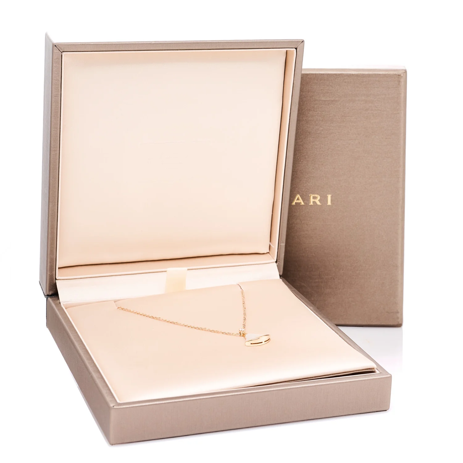 18K Rose Gold Diamond Mother of Pearl Small Divas' Dream Pendant Necklace - Image 7