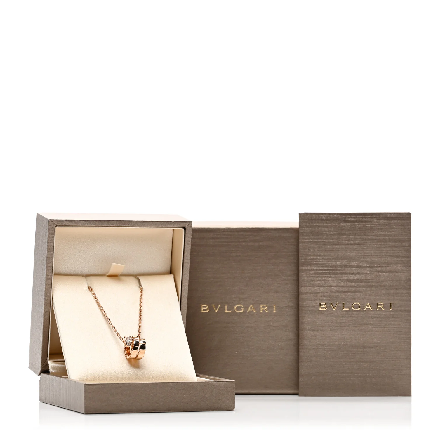 18K Rose Gold Diamond Serpenti Viper Demi Pave Pendant Necklace - Image 5