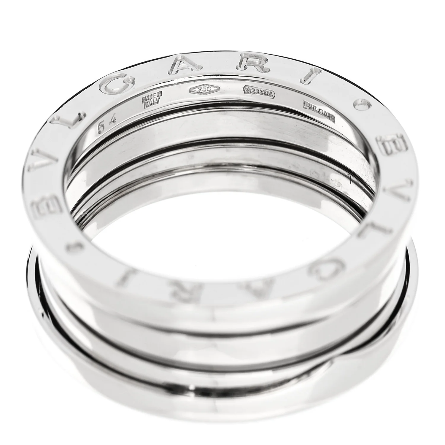 18K White Gold B.Zero1 Two-Band Ring 54 6.75 - Image 4
