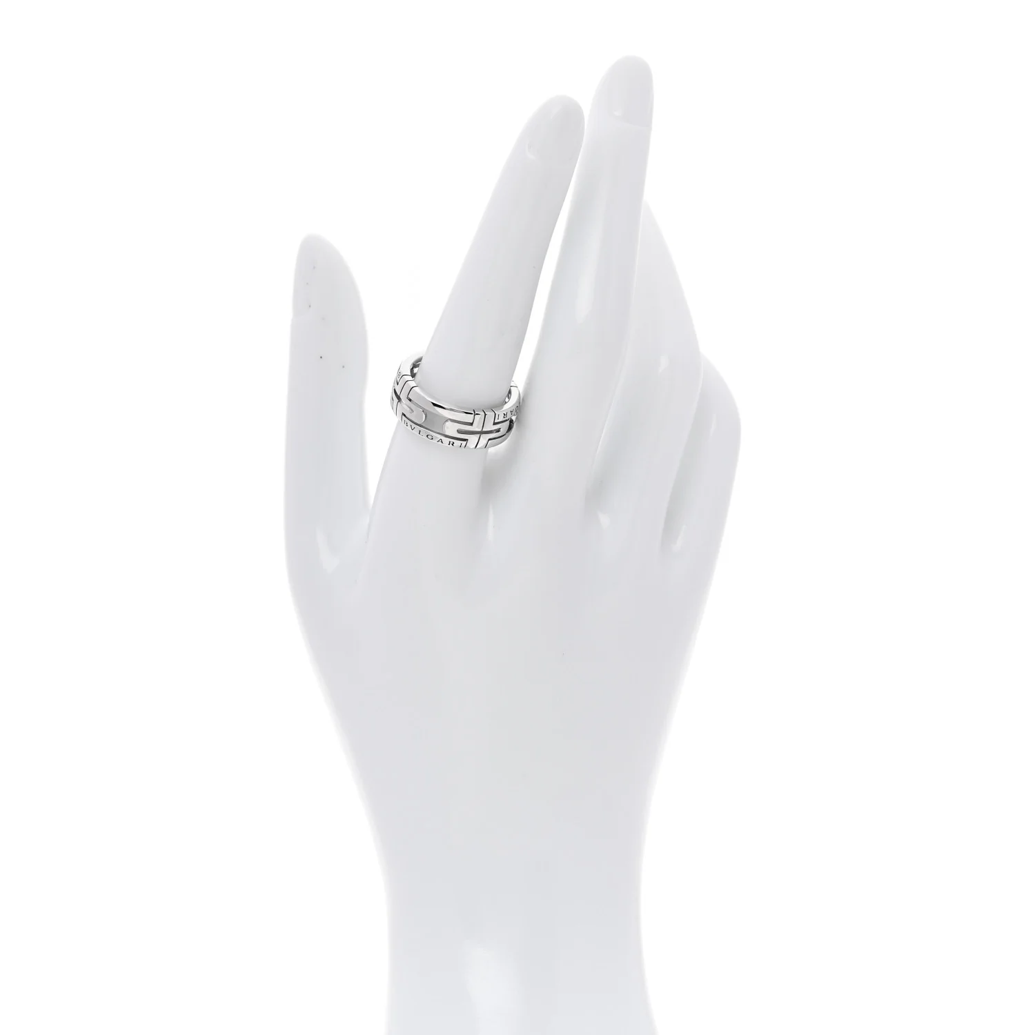 18K White Gold Parentesi Band Ring 58 8.25 - Image 2