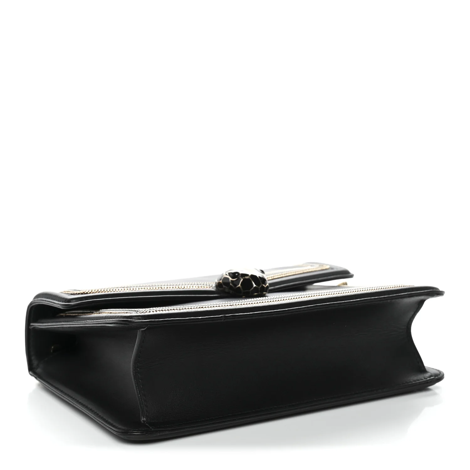 Calfskin Chain Serpenti Forever Crossbody Bag Black - Image 5