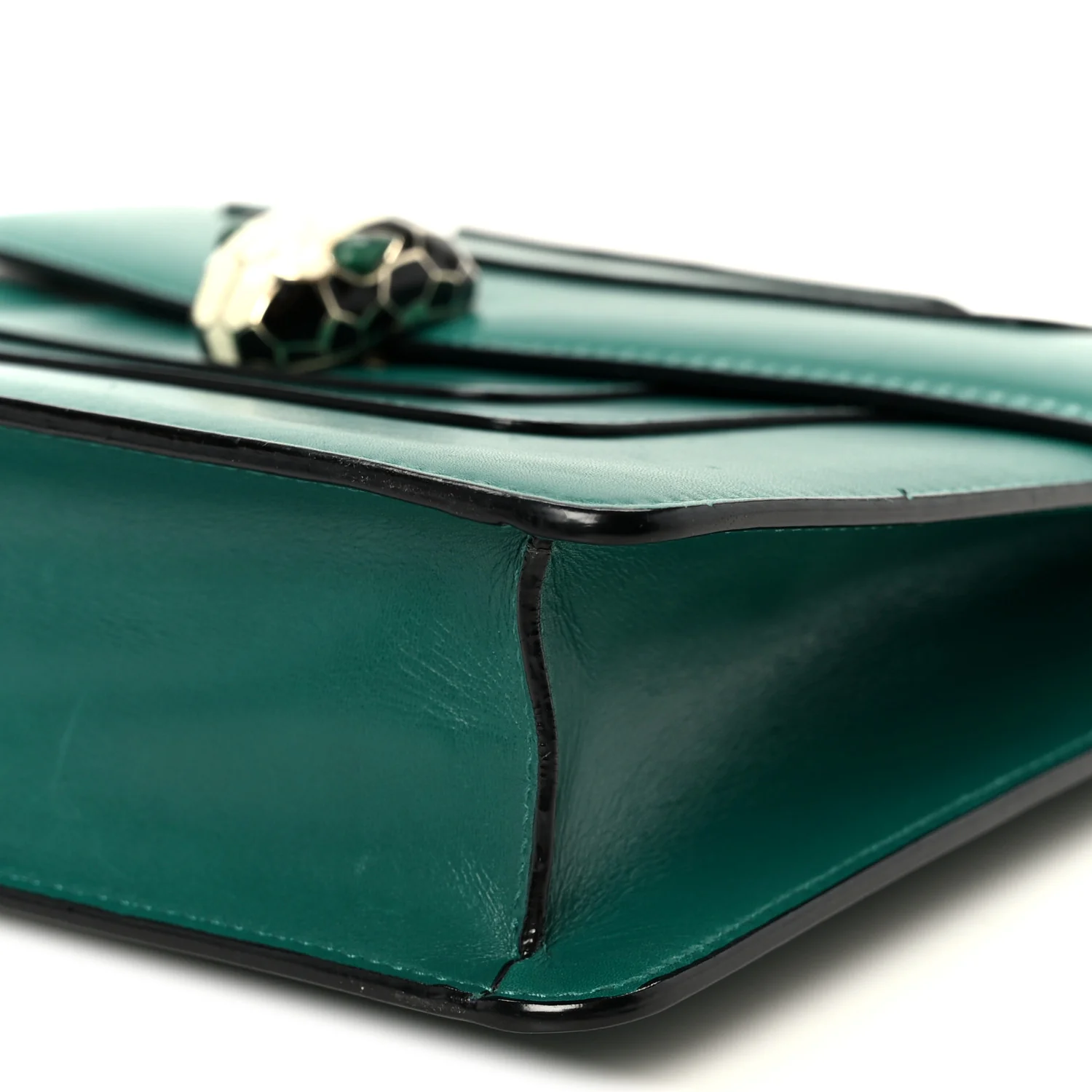 Calfskin Serpenti Forever Snake Strap Crossbody Bag Emerald Green - Image 11