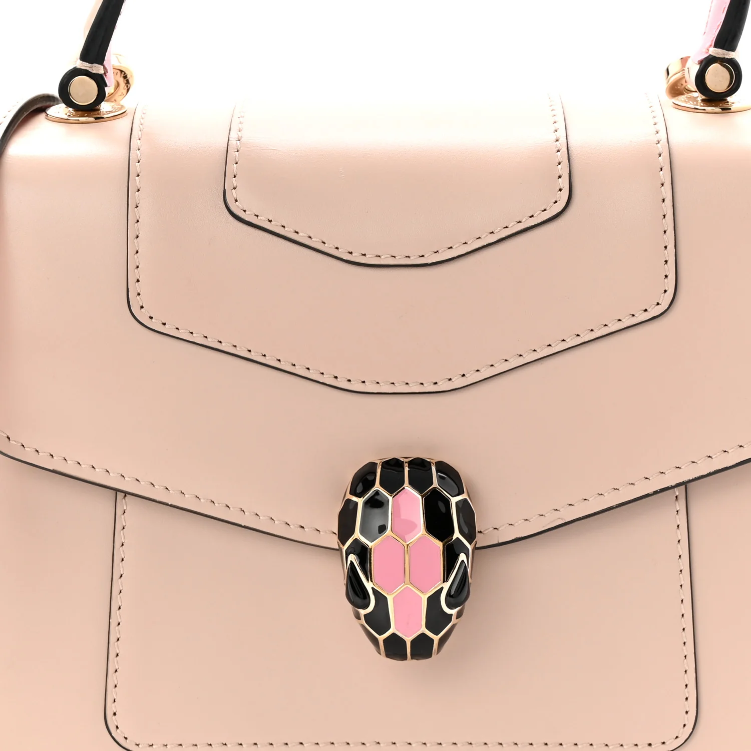 Calfskin Serpenti Forever Top Handle Light Pink - Image 7