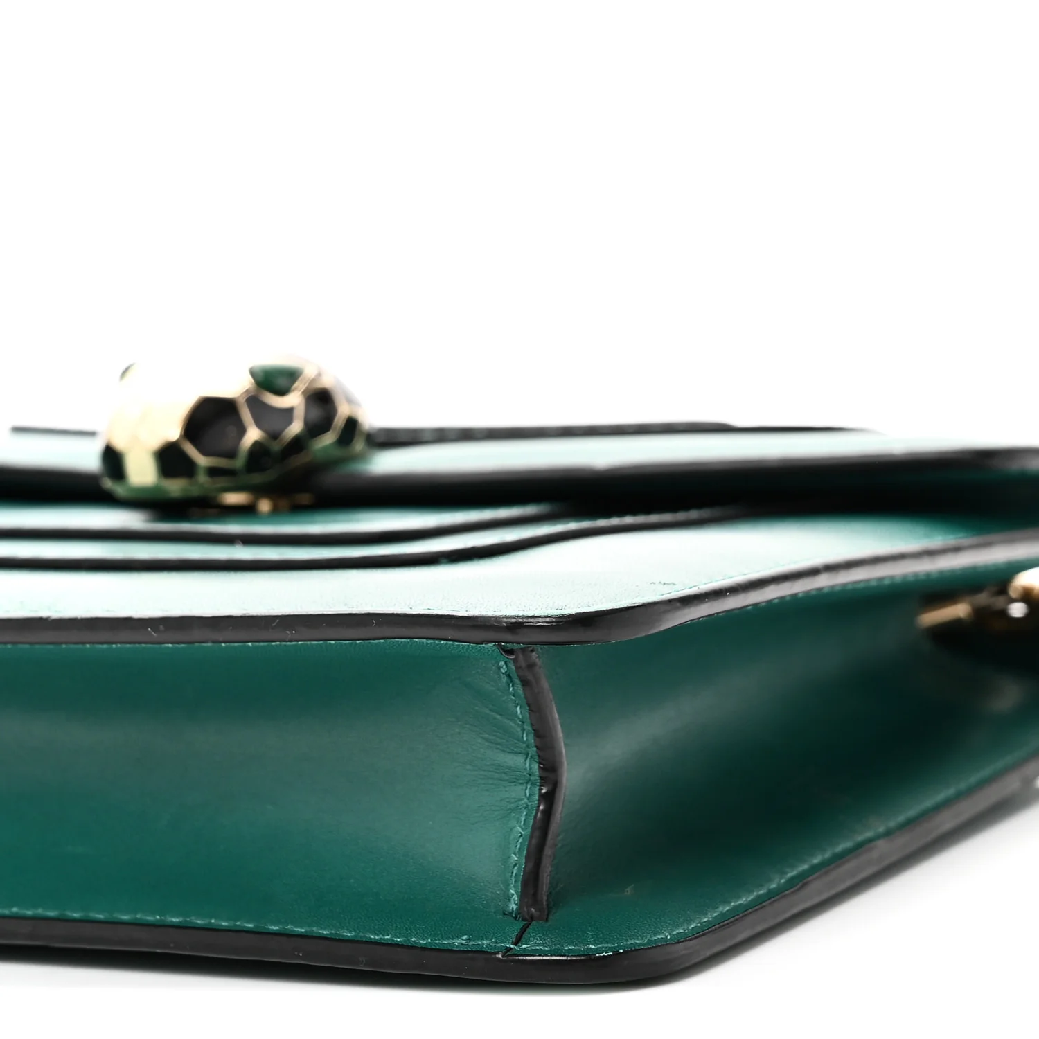 Calfskin Small Serpenti Forever Snake Strap Crossbody Bag Emerald Green - Image 8