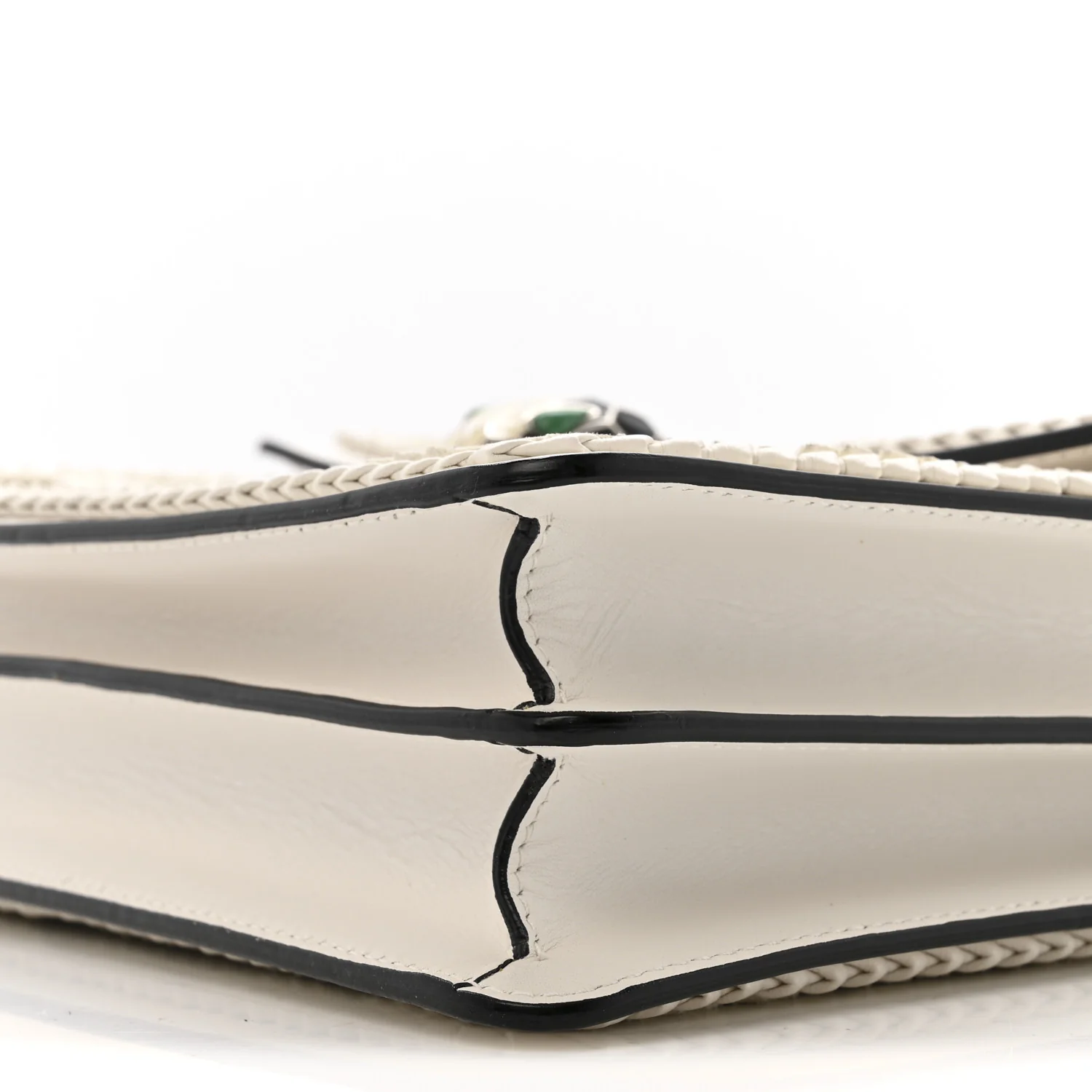 Calfskin Woven Chain Serpenti Forever Crossbody Bag White - Image 10