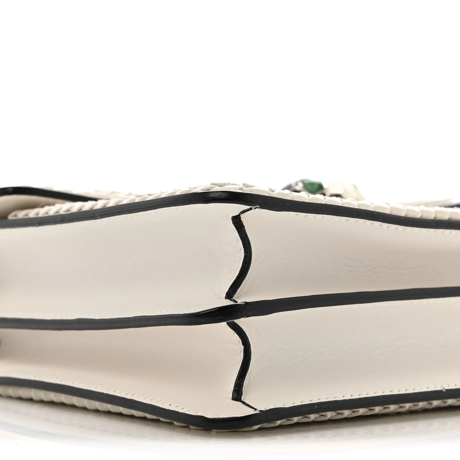 Calfskin Woven Chain Serpenti Forever Crossbody Bag White - Image 9