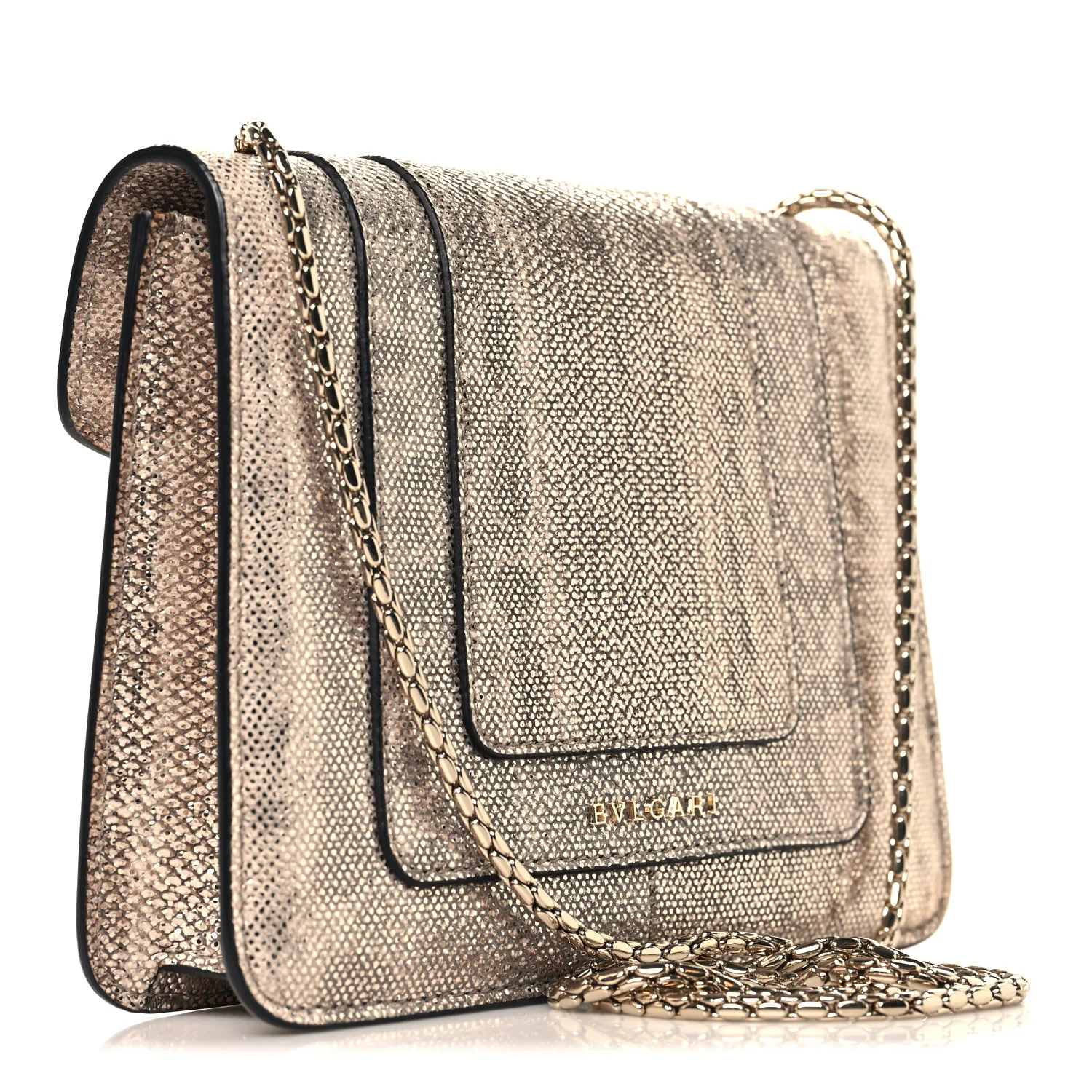 Metallic Karung Serpenti Forever Top Handle Gold - Image 3
