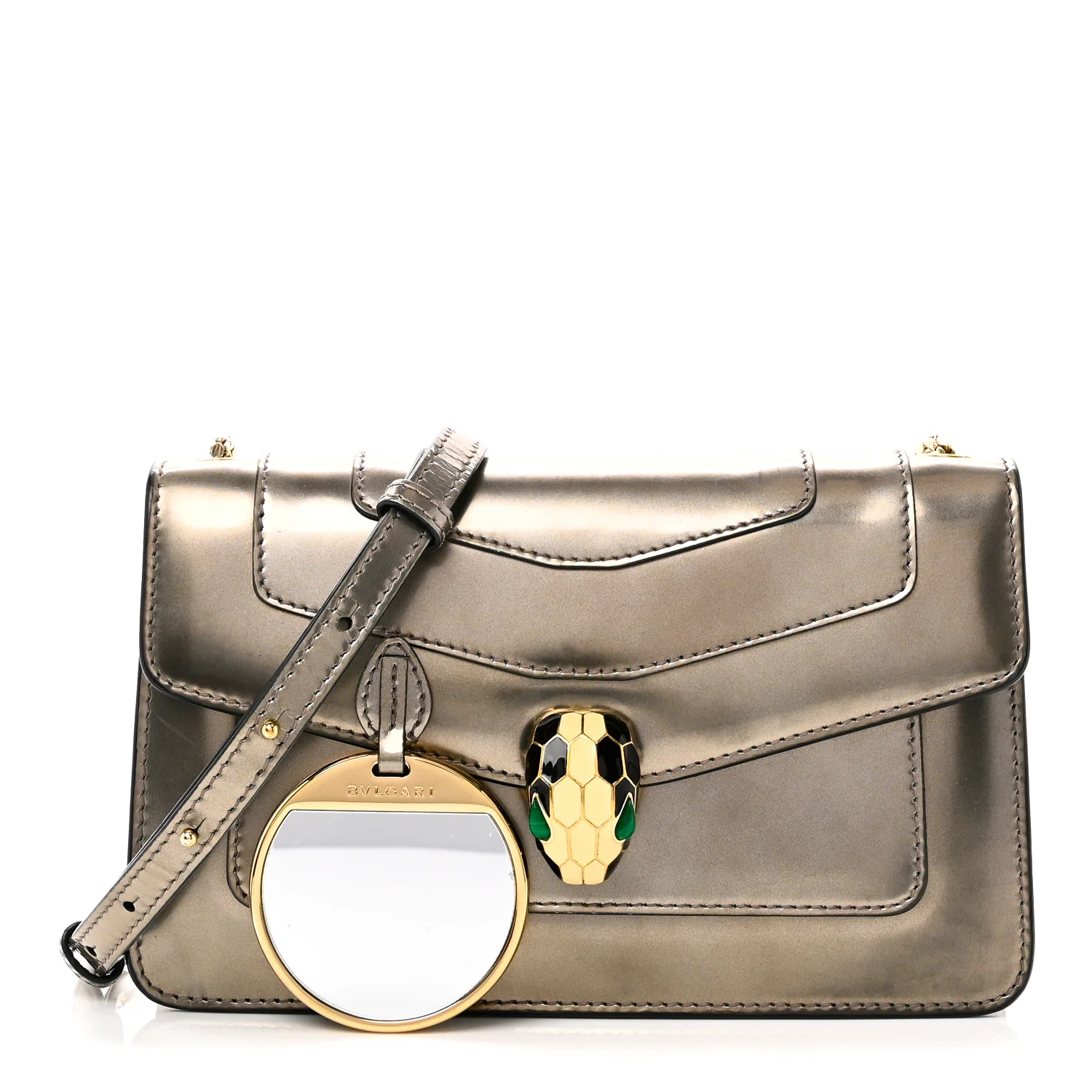 Metallic Serpenti Forever Small Shoulder Bag Silver - Image 2