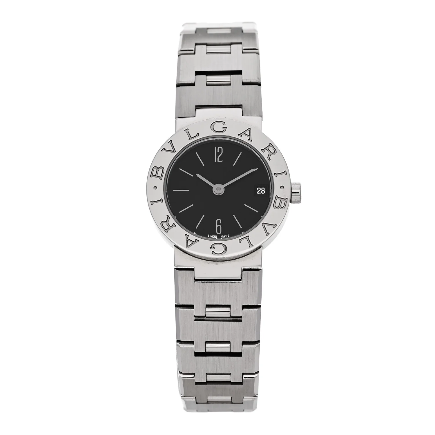 Stainless Steel 23mm Quartz Watch Black