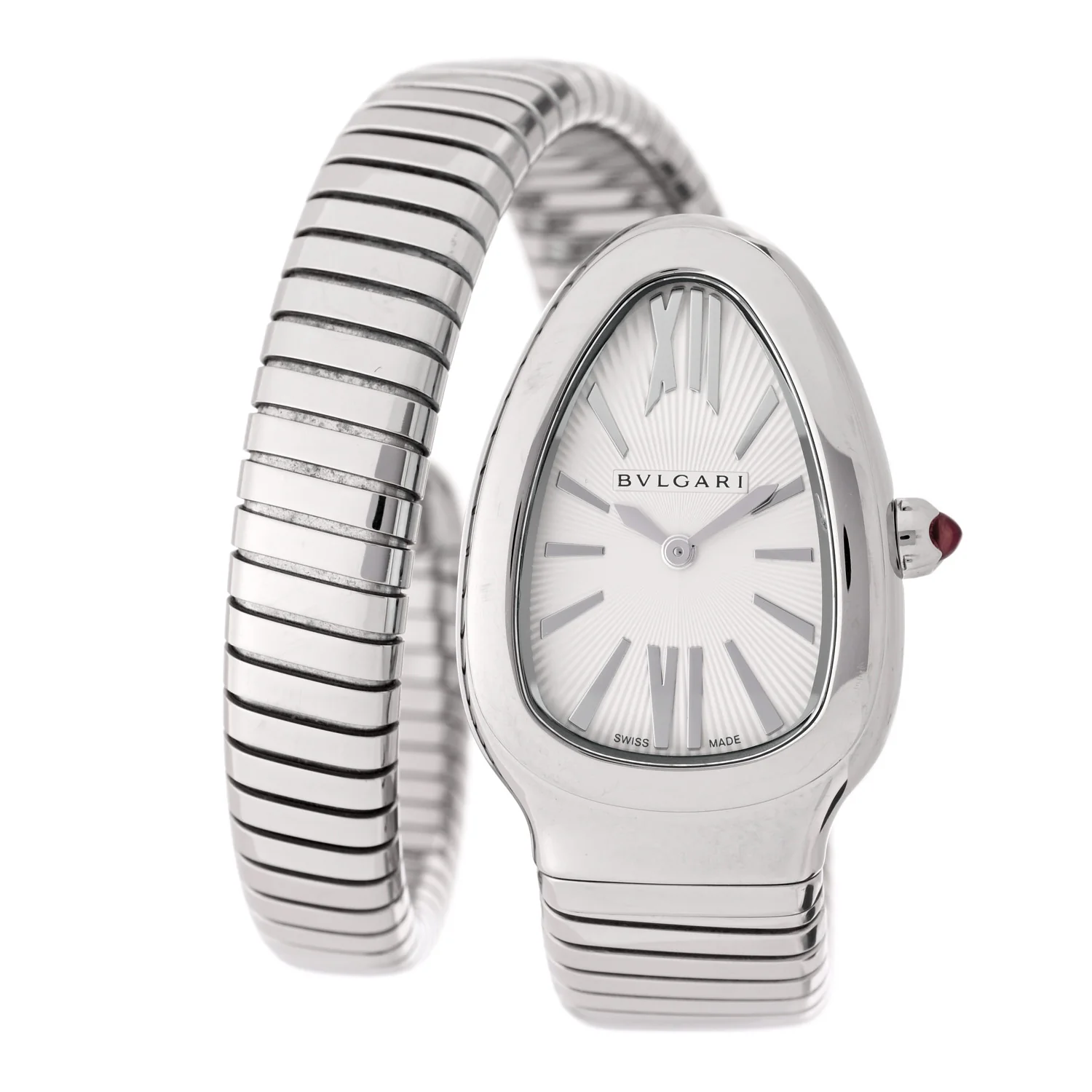 Stainless Steel 35mm Serpenti Tubogas Quartz Watch