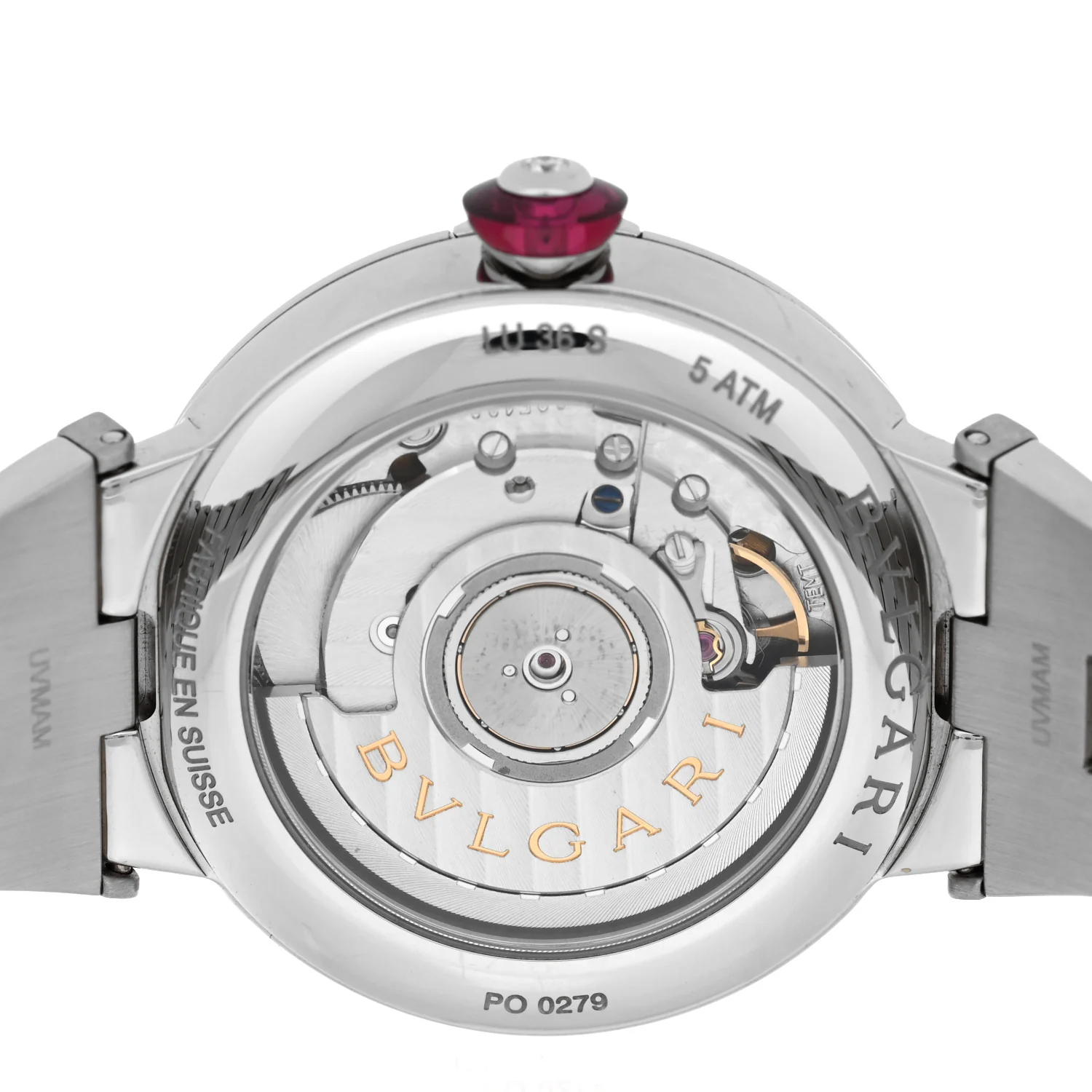 Stainless Steel Diamond 36mm Lucea Automatic Watch Silver - Image 4