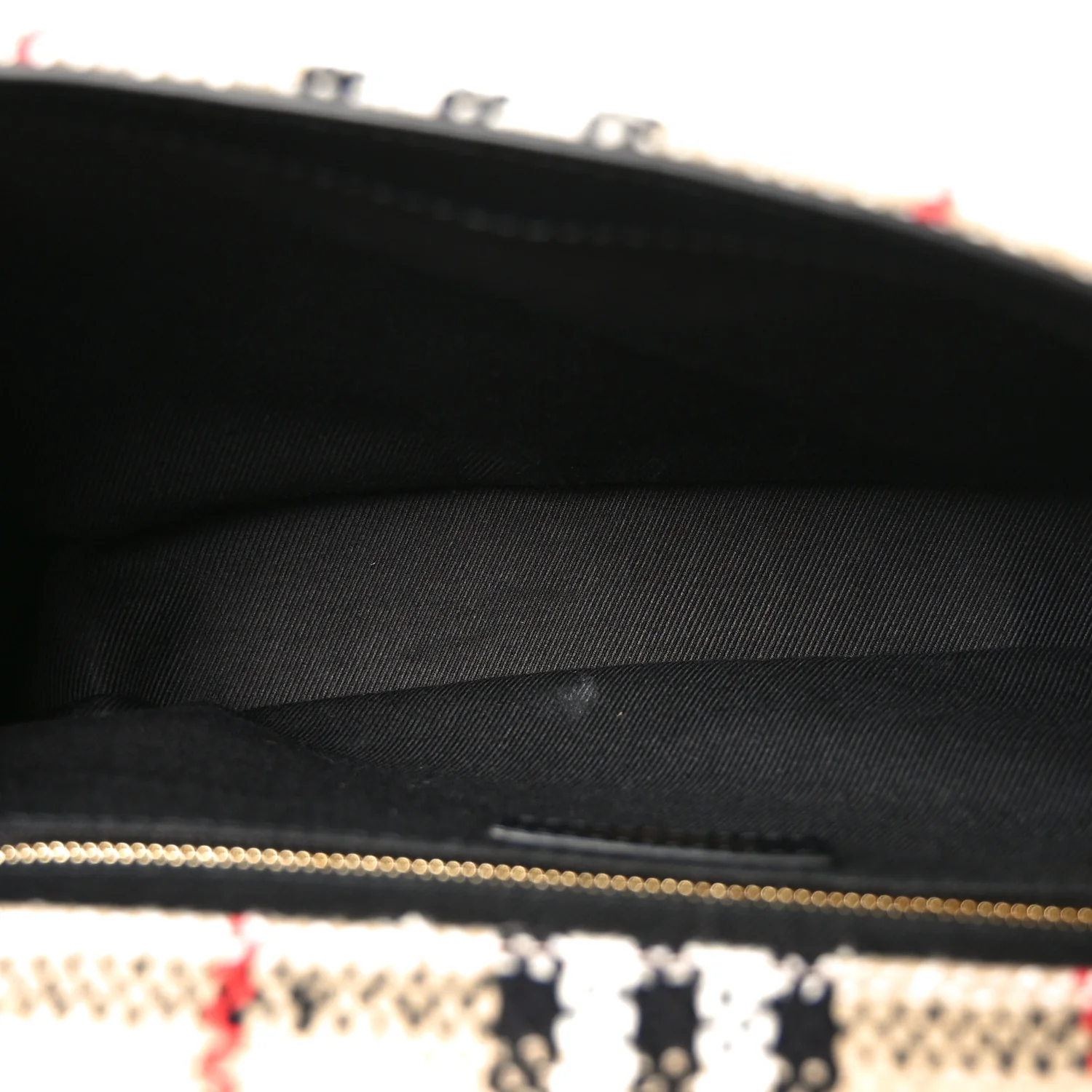 BURBERRY Calfskin Boucle Check Medium Lola Chain Bag Archive Beige - Image 5