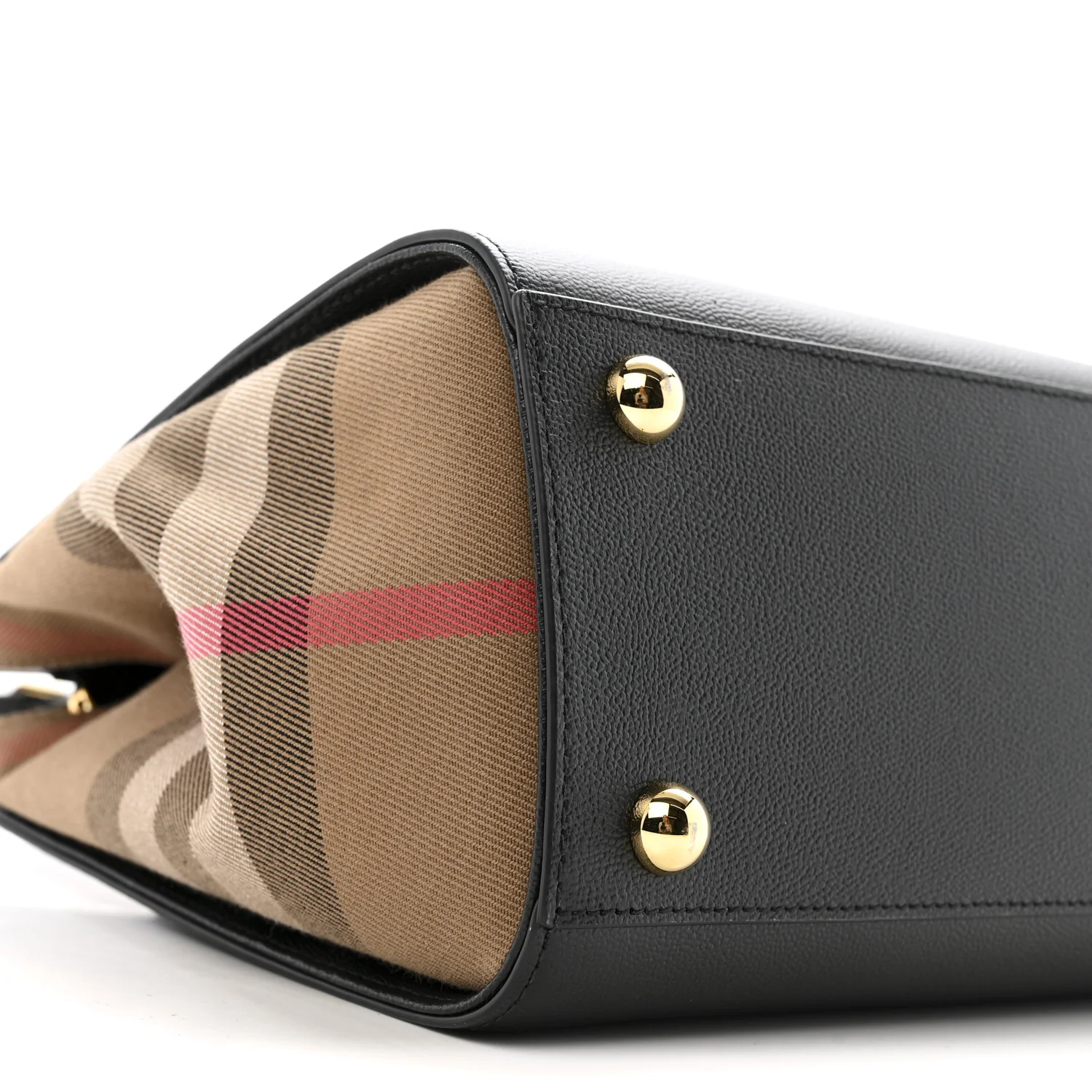 Calfskin Mega Check Small Banwell Tote Black - Image 9
