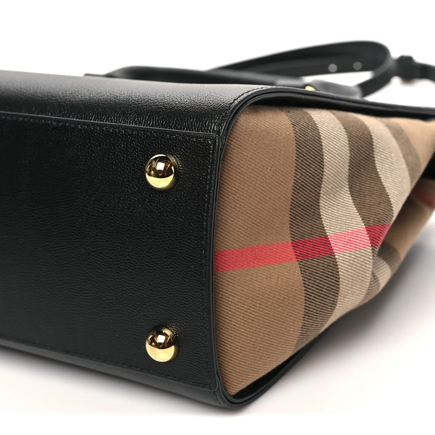 Calfskin Mega Check Small Banwell Tote Black - Image 9
