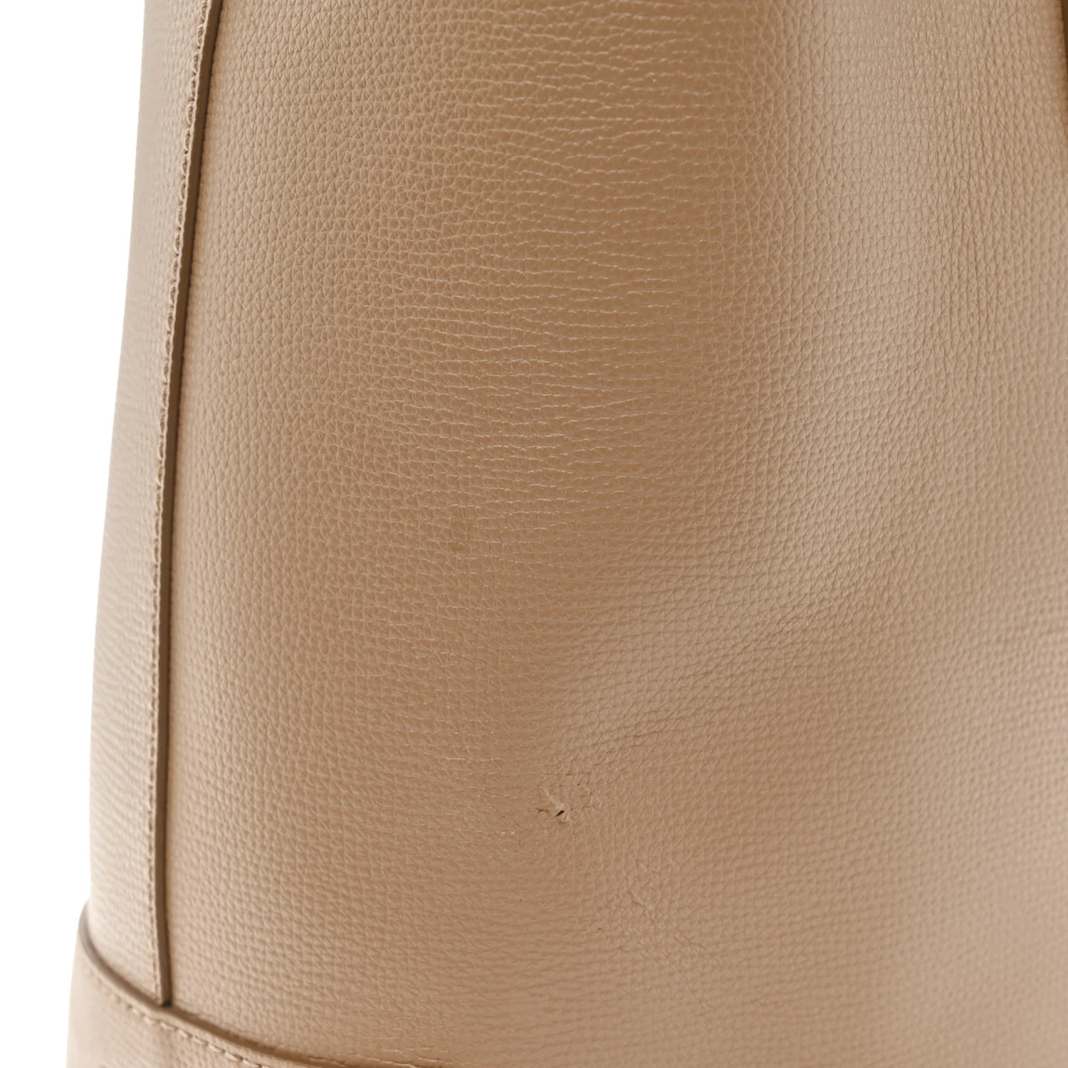 Calfskin TB Motif Embossed Medium Tote Camel - Image 10